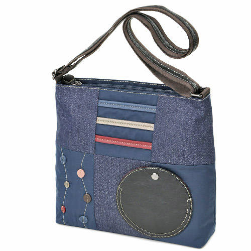 デニム丸パッチショルダーバッグ - 画像7