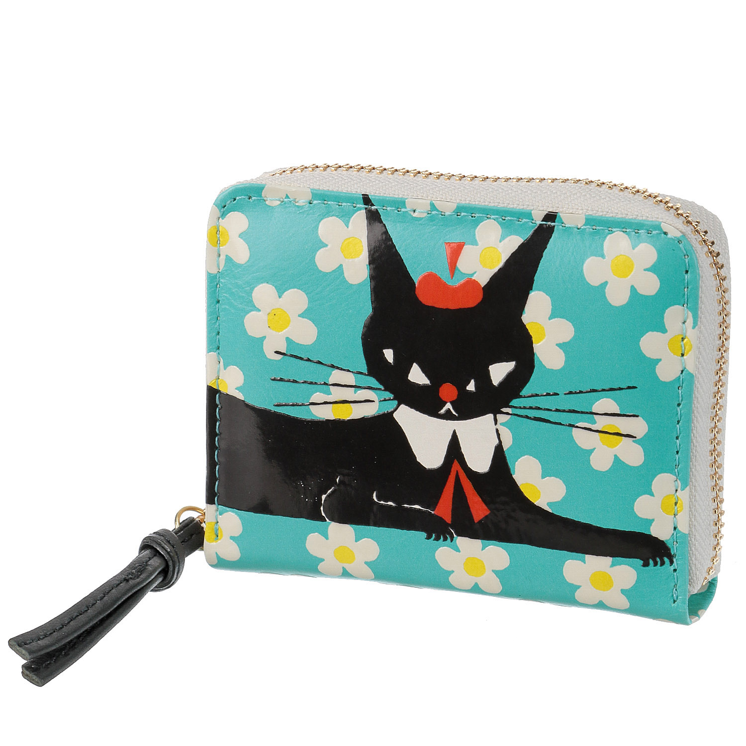 perche 黒ねこ意匠 ROBINジャバラカードウォレット - 画像8