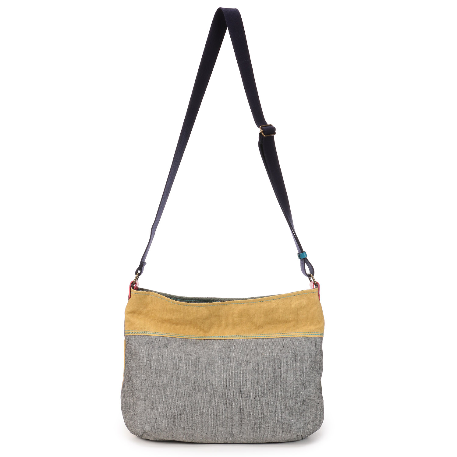 デニム×リネンショルダーバッグ - 画像5