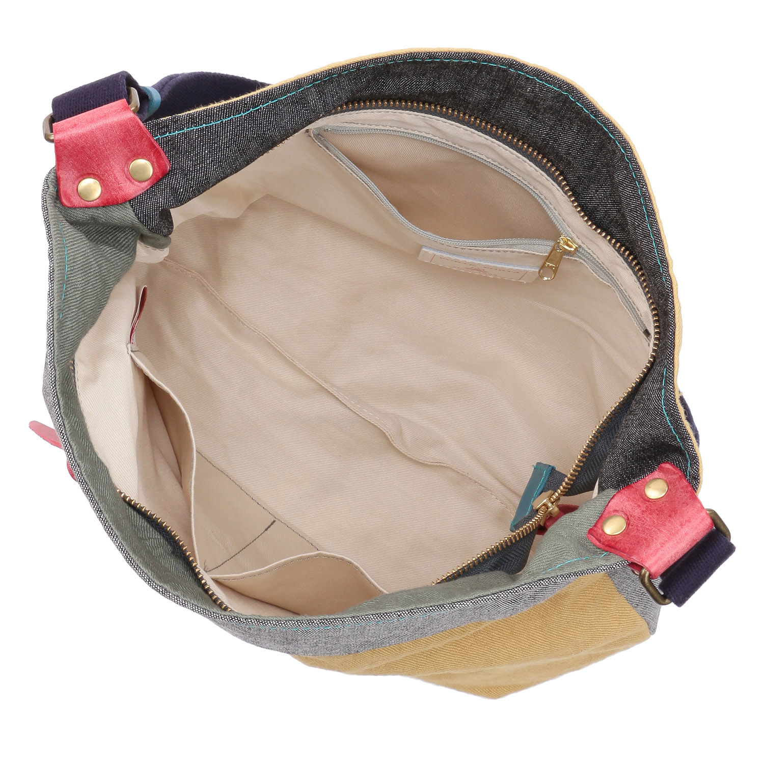 デニム×リネンショルダーバッグ - 画像6