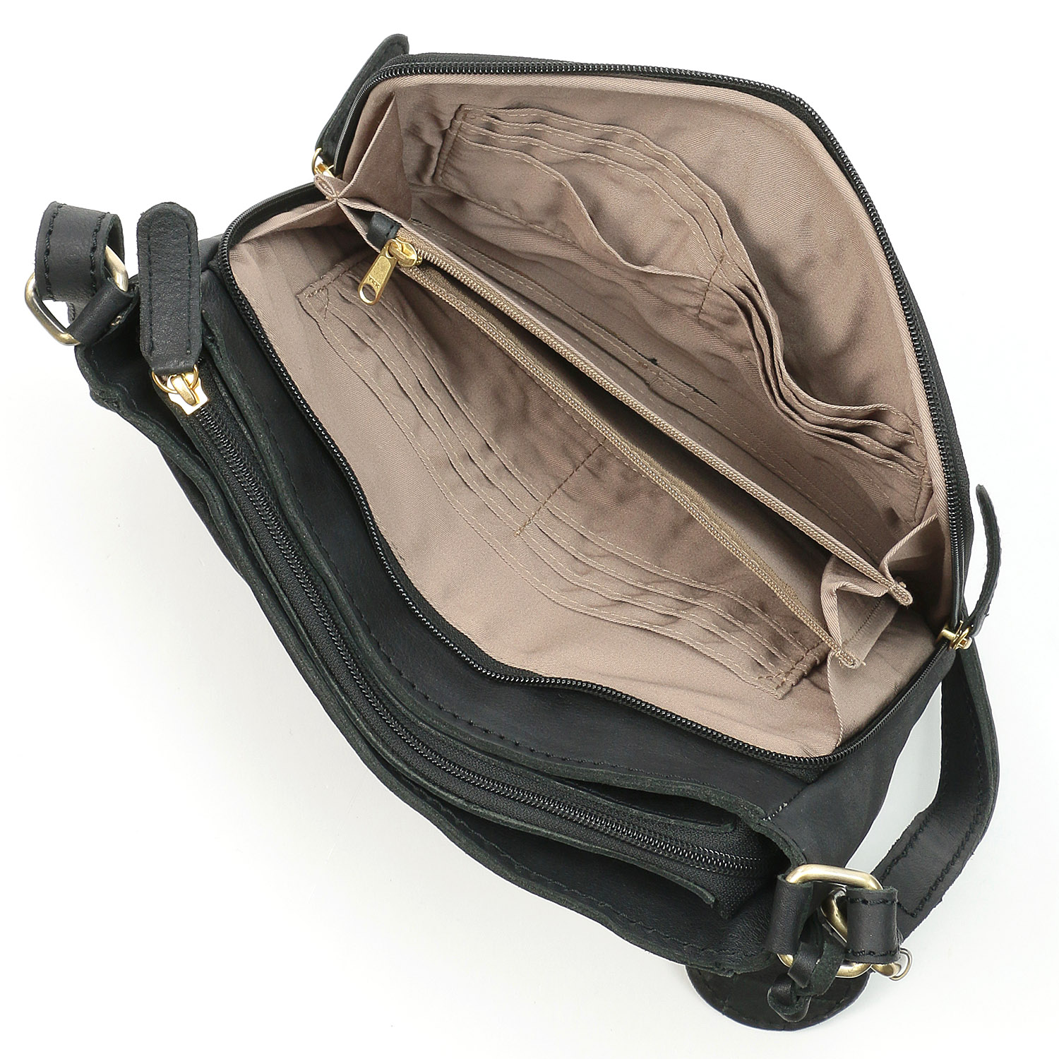 zucchero 牛革メッシュお財布機能付きショルダーバッグ - 画像6