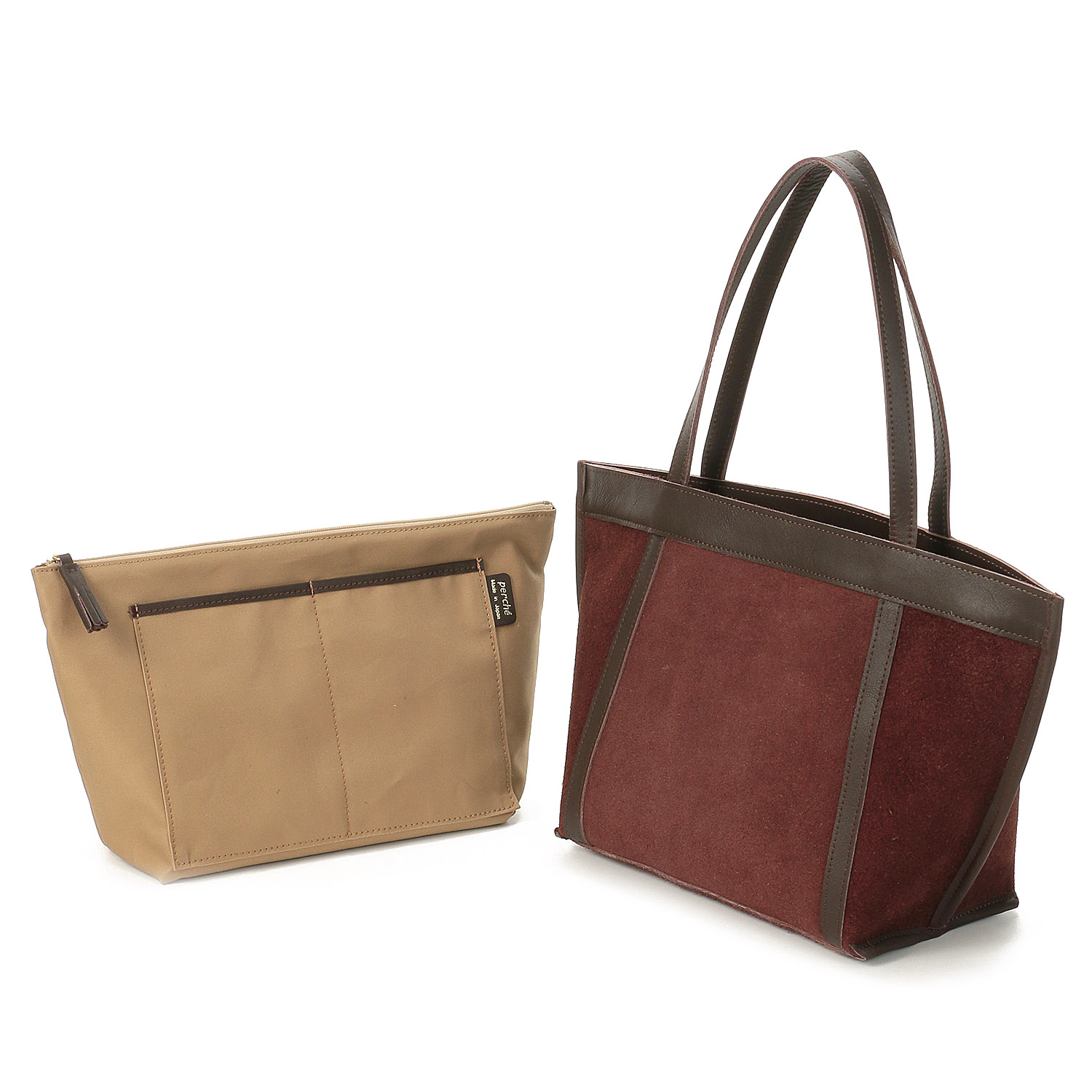 perche 牛革撥水リバーシブルトートバッグS - 画像1