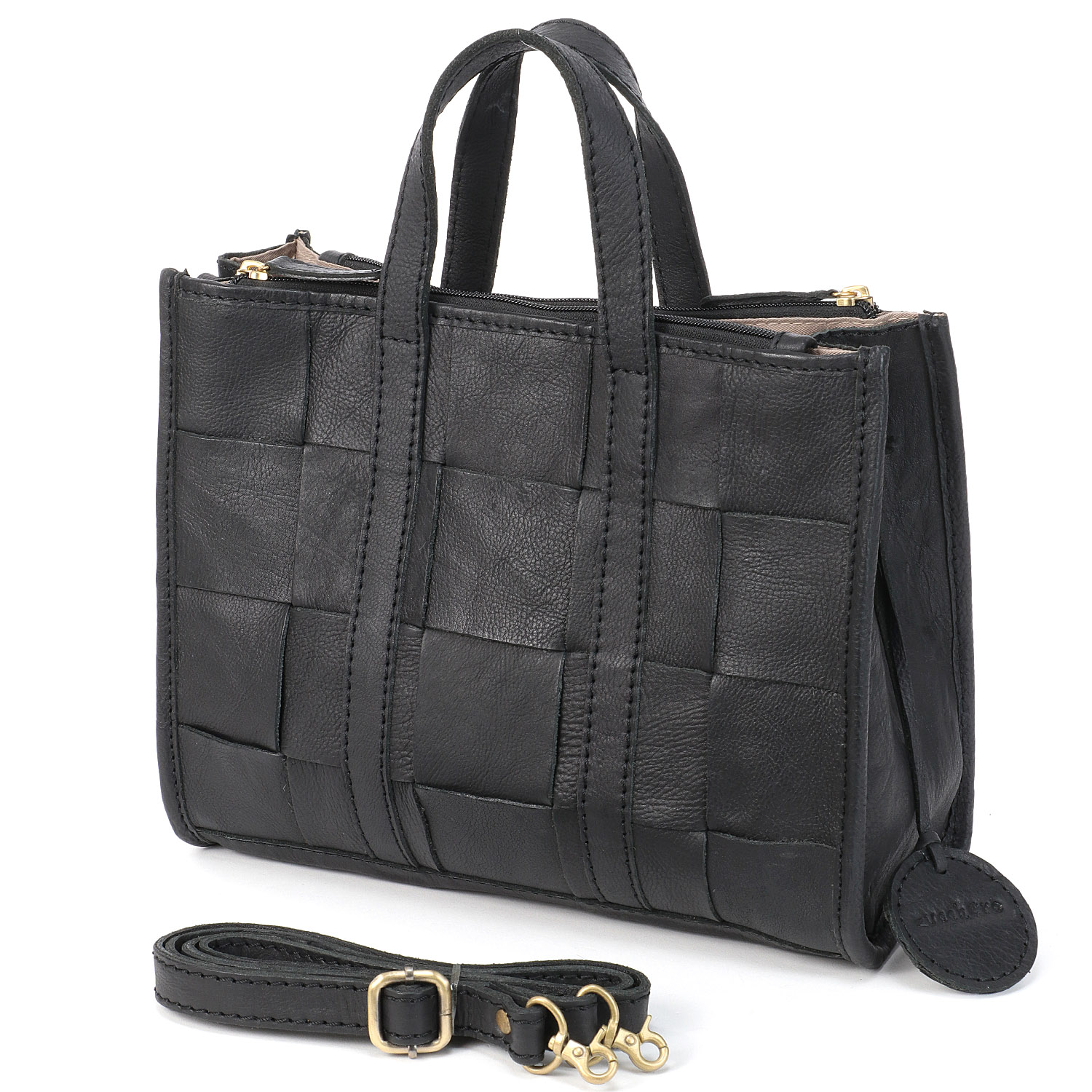 zucchero 牛革メッシュスクエアバッグ - 画像1