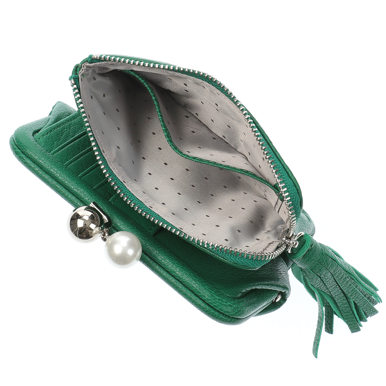 perche 桜スタッズアクリル玉2つ折がま口ウォレット - 画像6