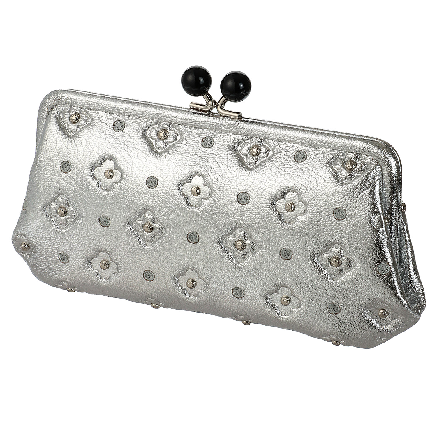 perche 桜スタッズアクリル玉がま口長財布 - 画像6