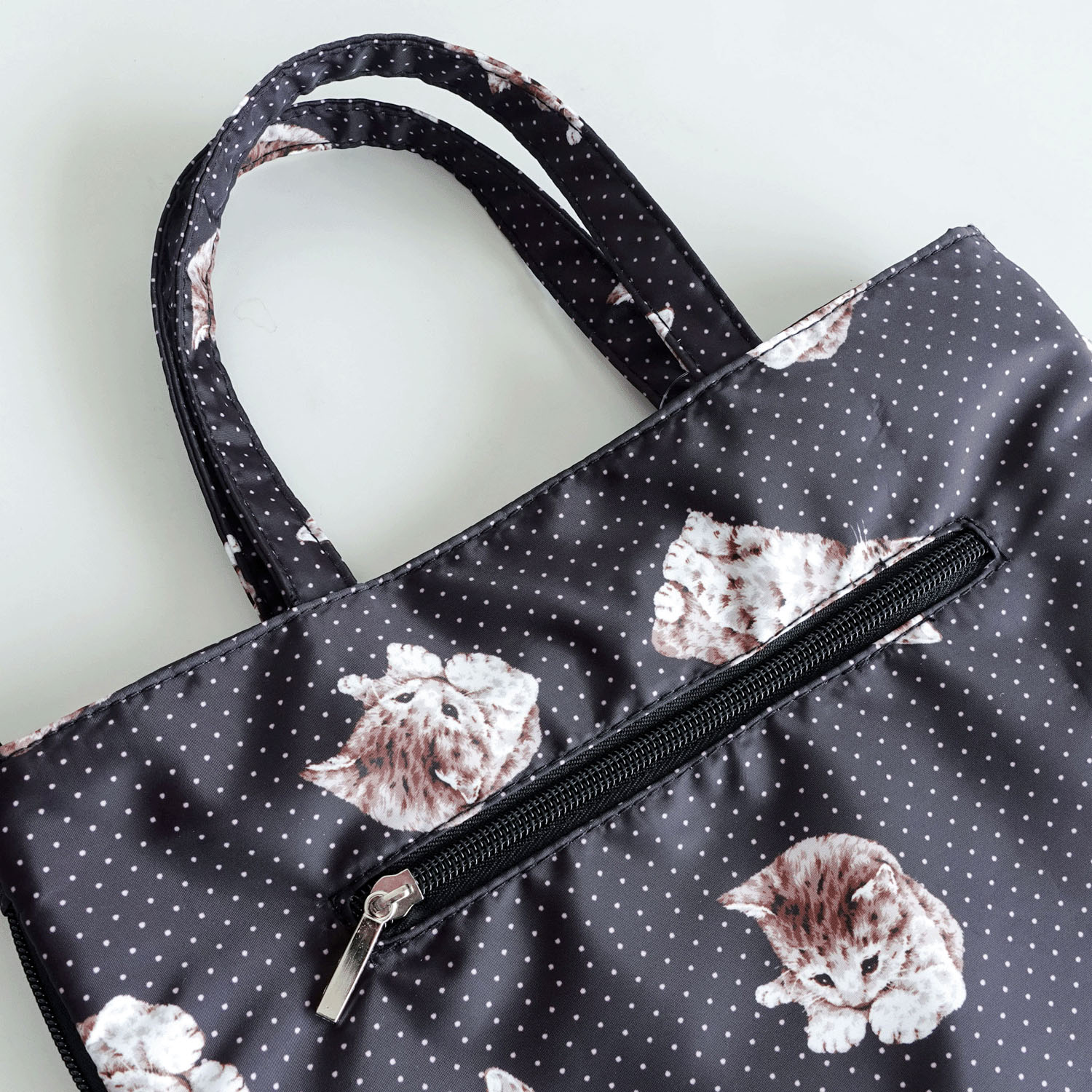 【エトワール別注柄】ドットネコ柄A4拡張縦型バッグ - 画像8