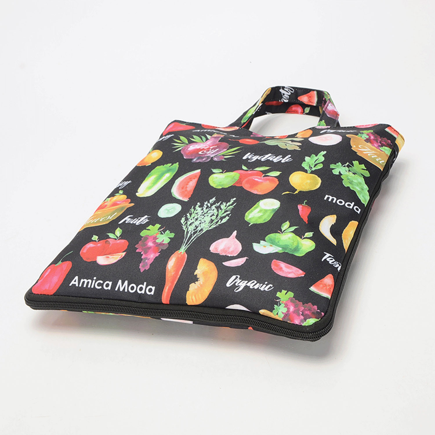 カラフルマルシェ柄A4拡張縦型バッグ - 画像4