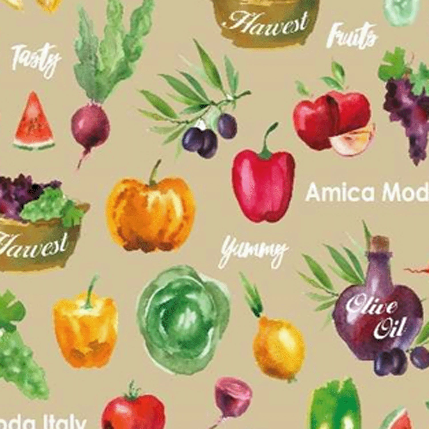 カラフルマルシェ柄A4拡張縦型バッグ - 画像7