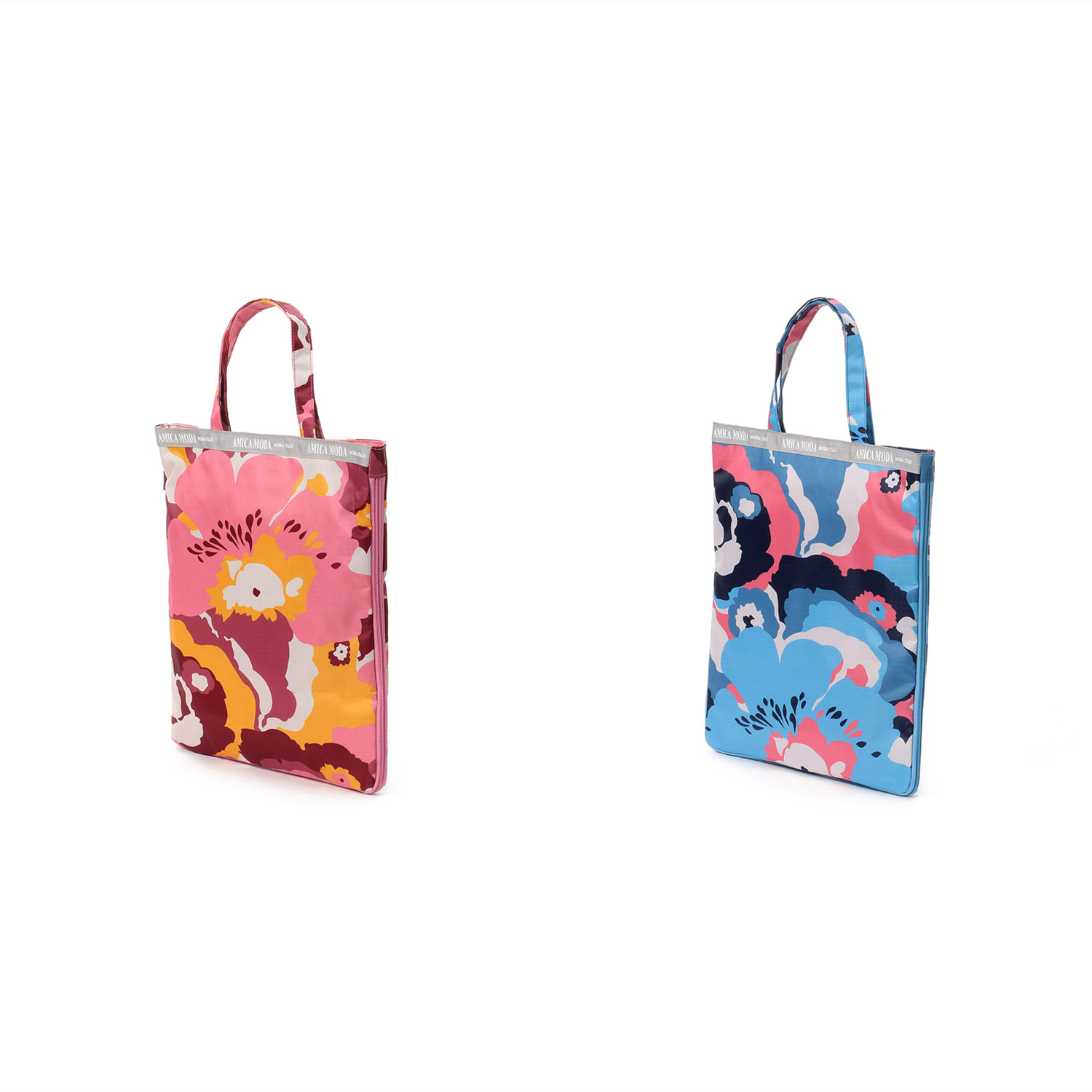 アートフラワー柄 A4拡張縦型バッグ - 画像3