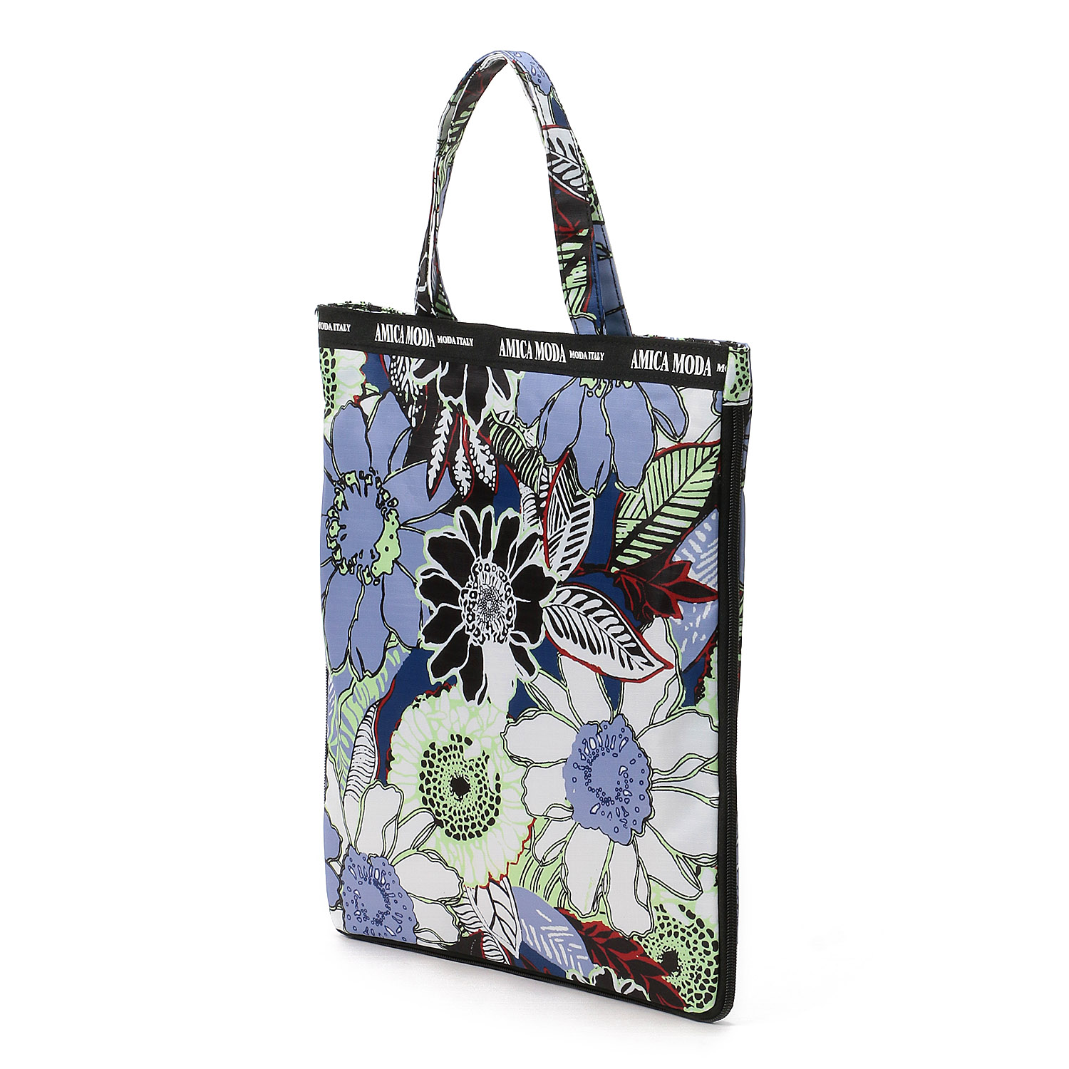 モダンフラワー柄 A4拡張縦型バッグ - 画像7