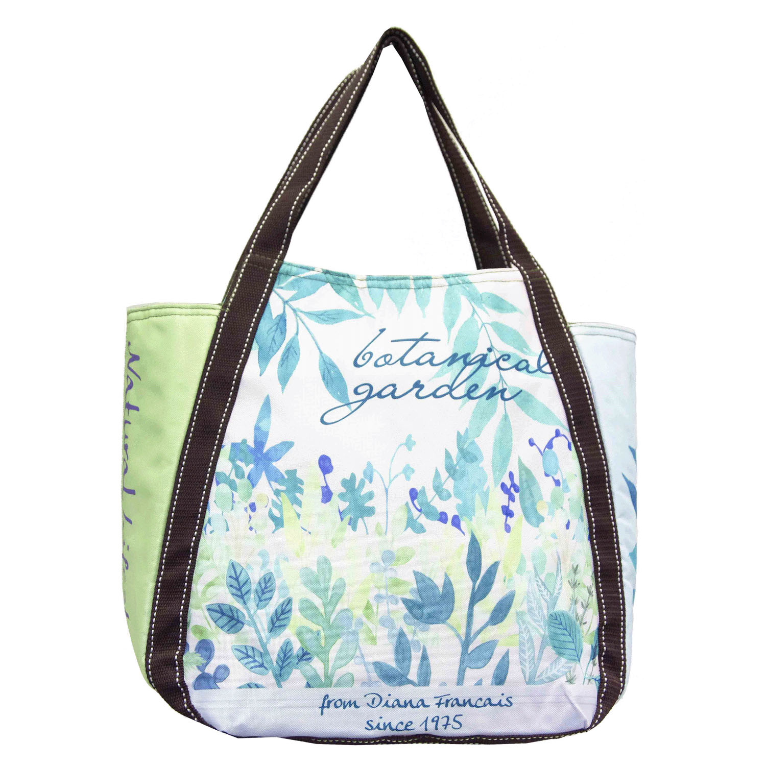 保冷グリーンボタニカル柄バルーントートバッグ - 画像11