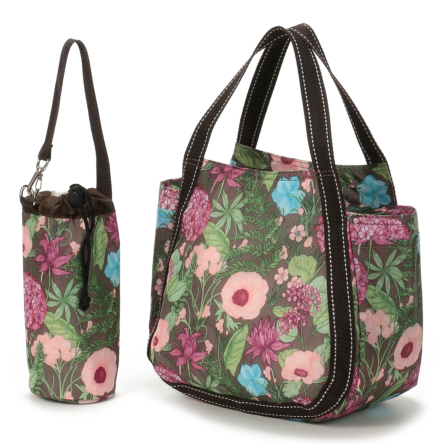 【エトワール先行販売】保冷ボタニカル柄ボトル付きバッグ バルーン小 - 画像4