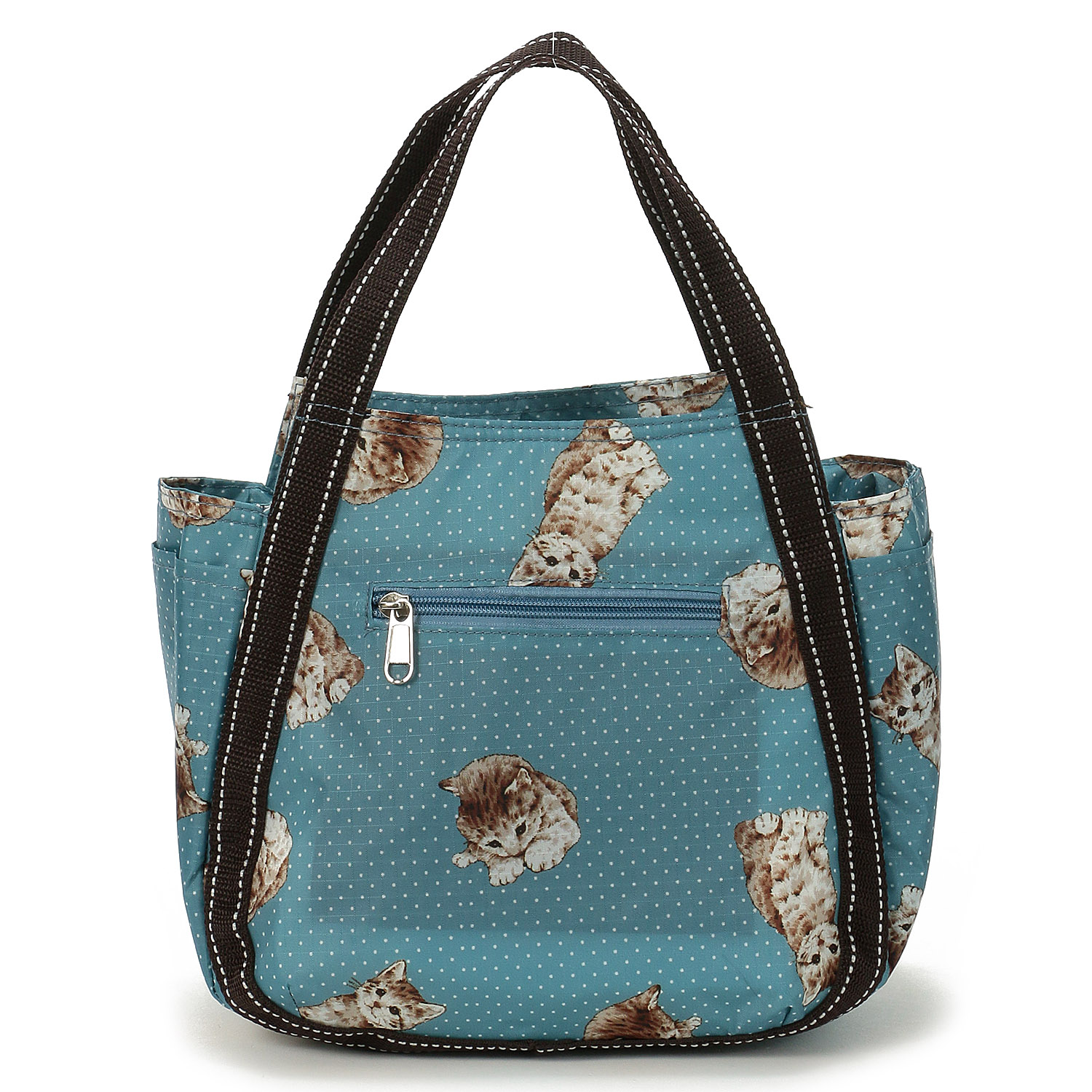 【エトワール先行販売】保冷ドット猫柄ボトル付きバッグ バルーン小 - 画像6