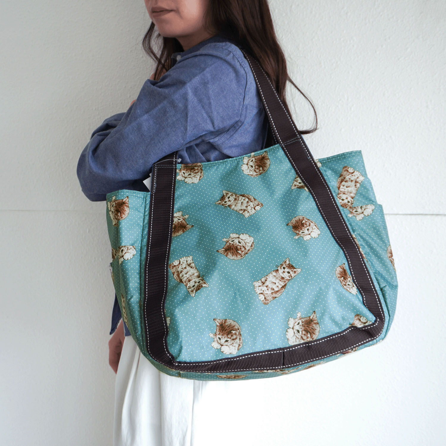 【エトワール先行販売】保冷ドット猫柄バッグ バル－ン大 - 画像2