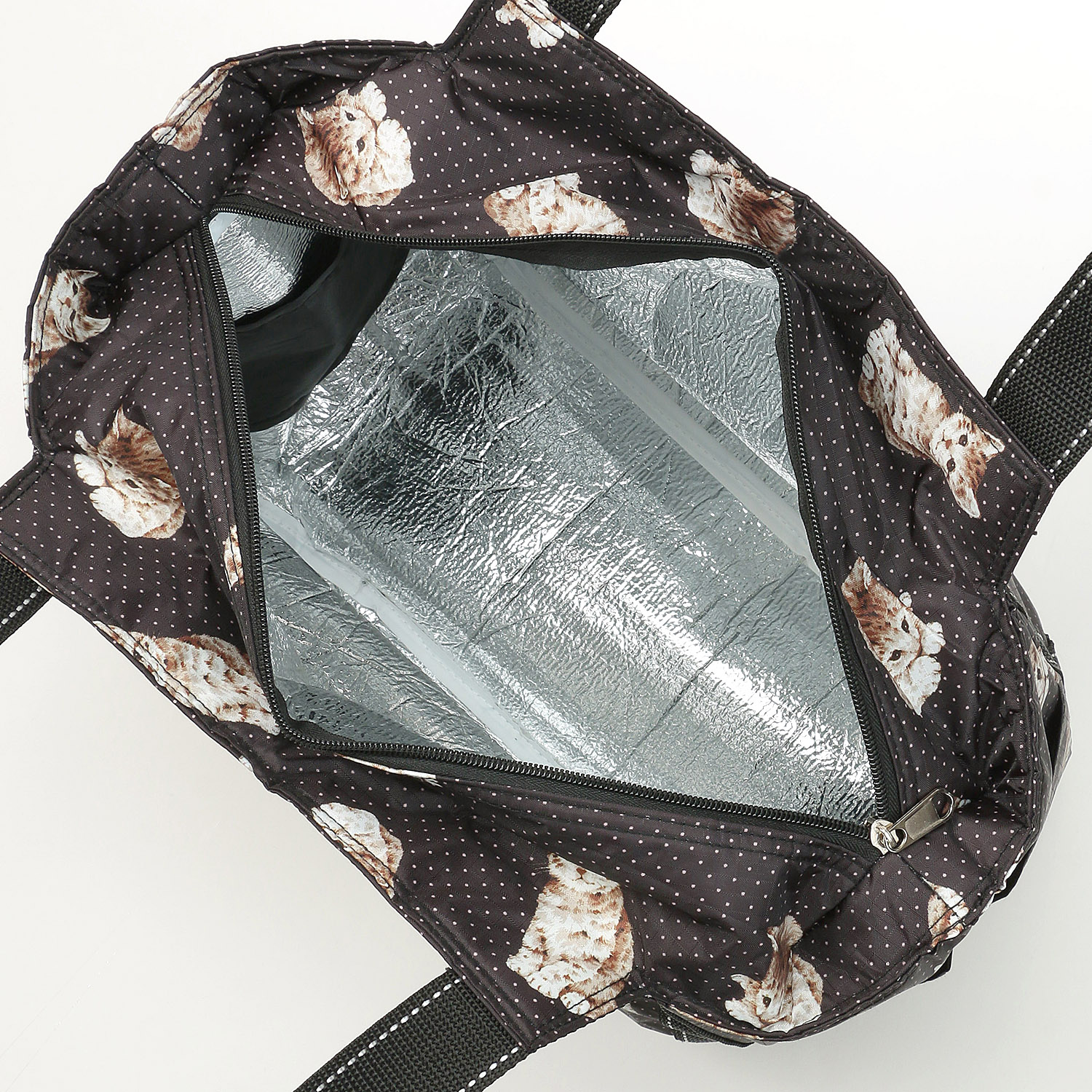 【エトワール先行販売】保冷ドット猫柄バッグ バル－ン大 - 画像6