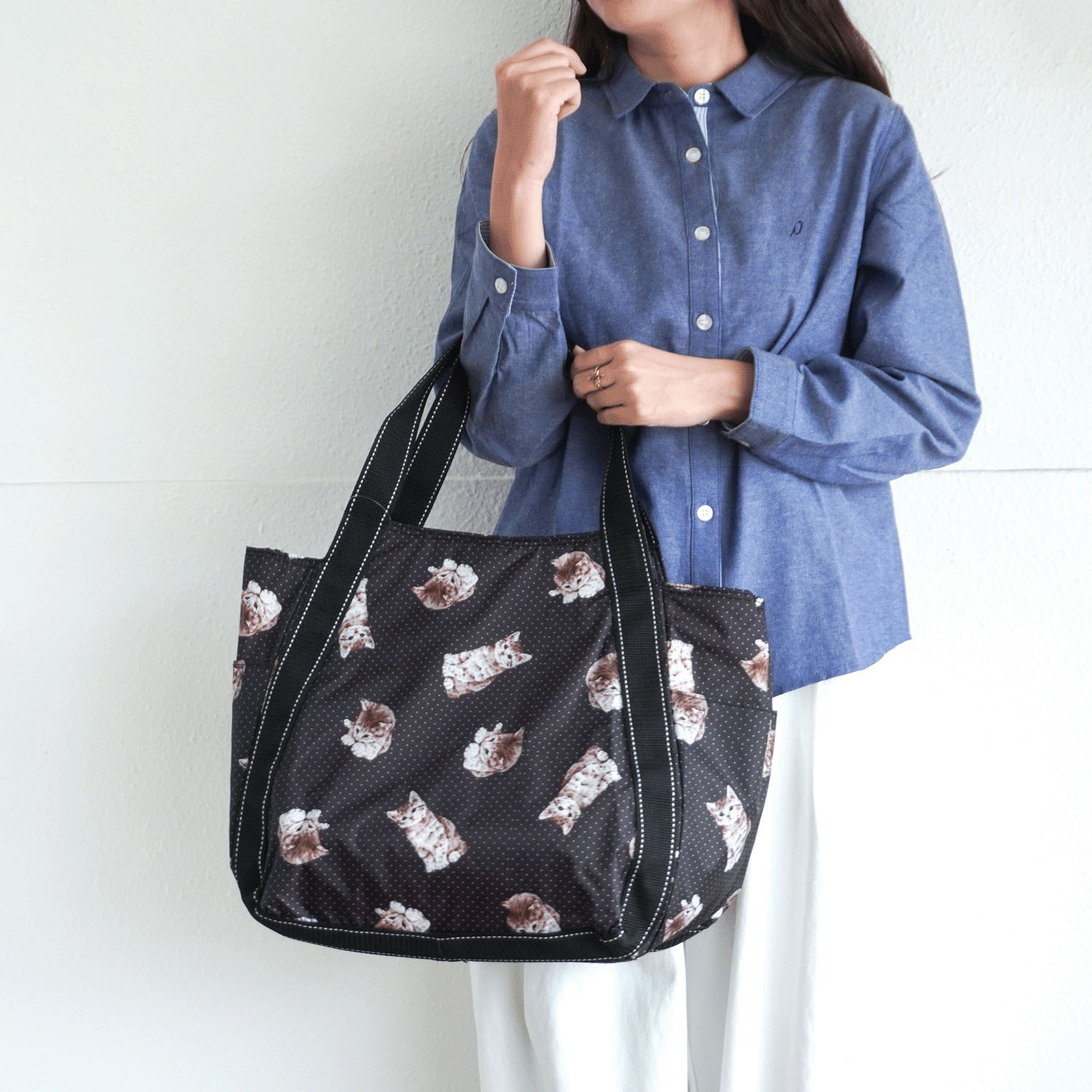 【エトワール先行販売】保冷ドット猫柄バッグ バル－ン大