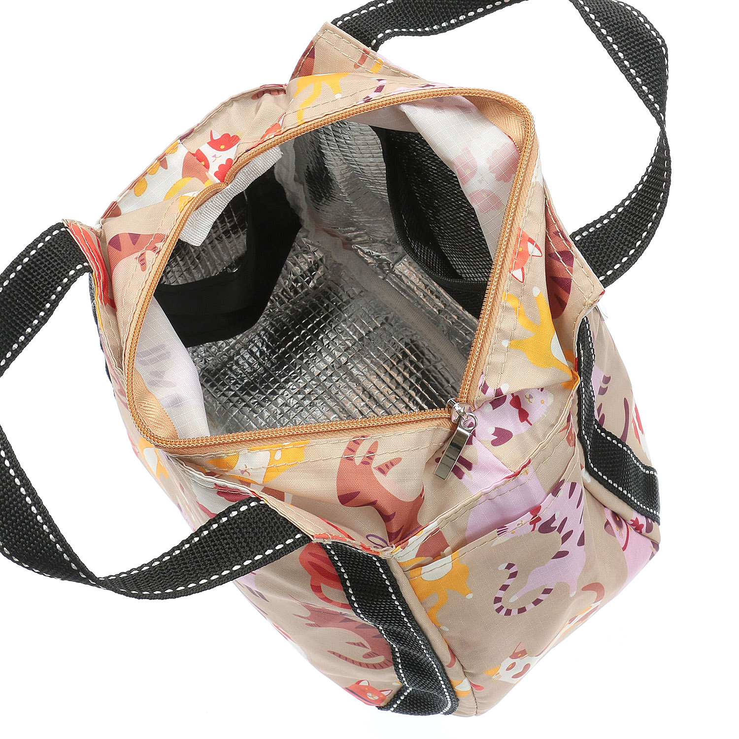 【エトワール別注柄】保冷色々猫柄ボトル付きバッグ バルーン小 - 画像6