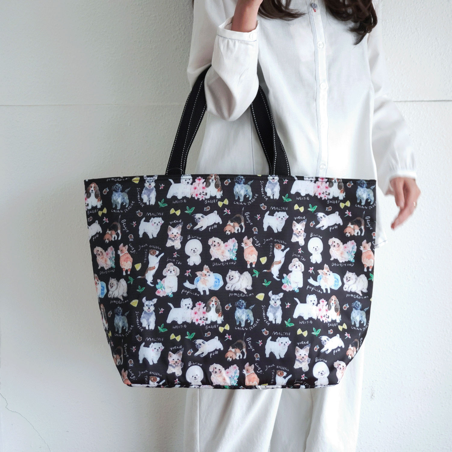 【エトワール別注柄】 保冷色々犬柄ビッグトートバッグ - 画像1