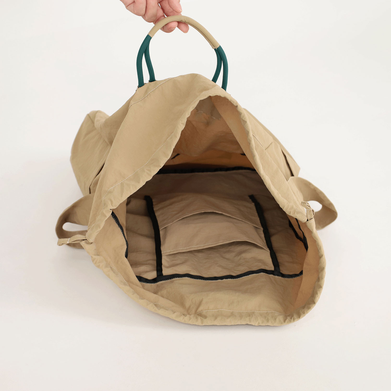 ロープハンドル2WAYコンパクトトートバッグ - 画像4