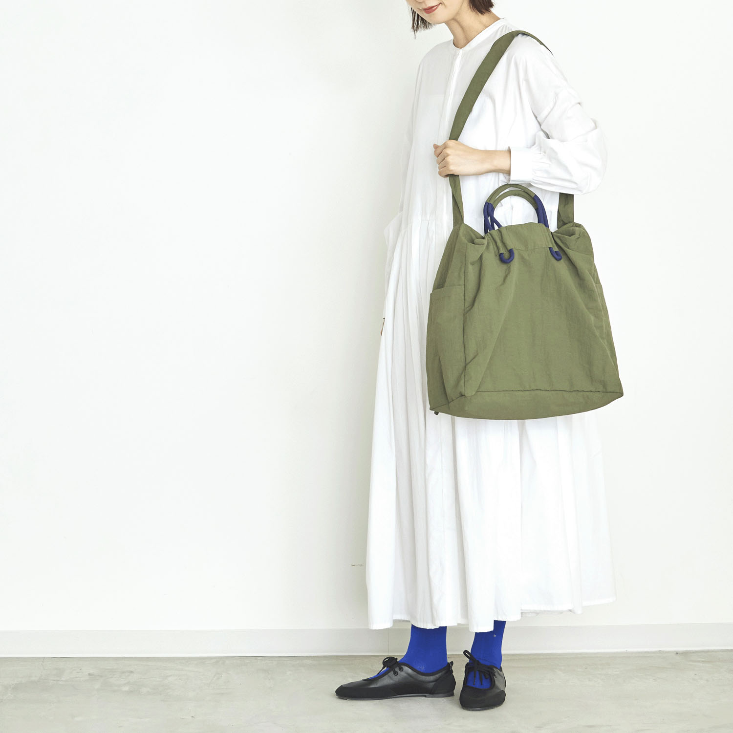 ロープハンドル2WAYコンパクトトートバッグ - 画像1