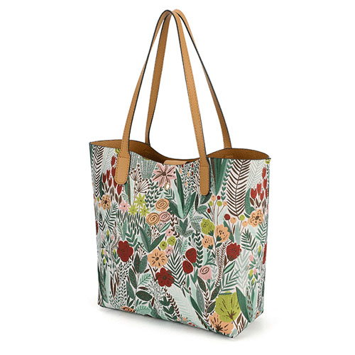 【人気】花柄リバーシブルトートバッグ - 画像2