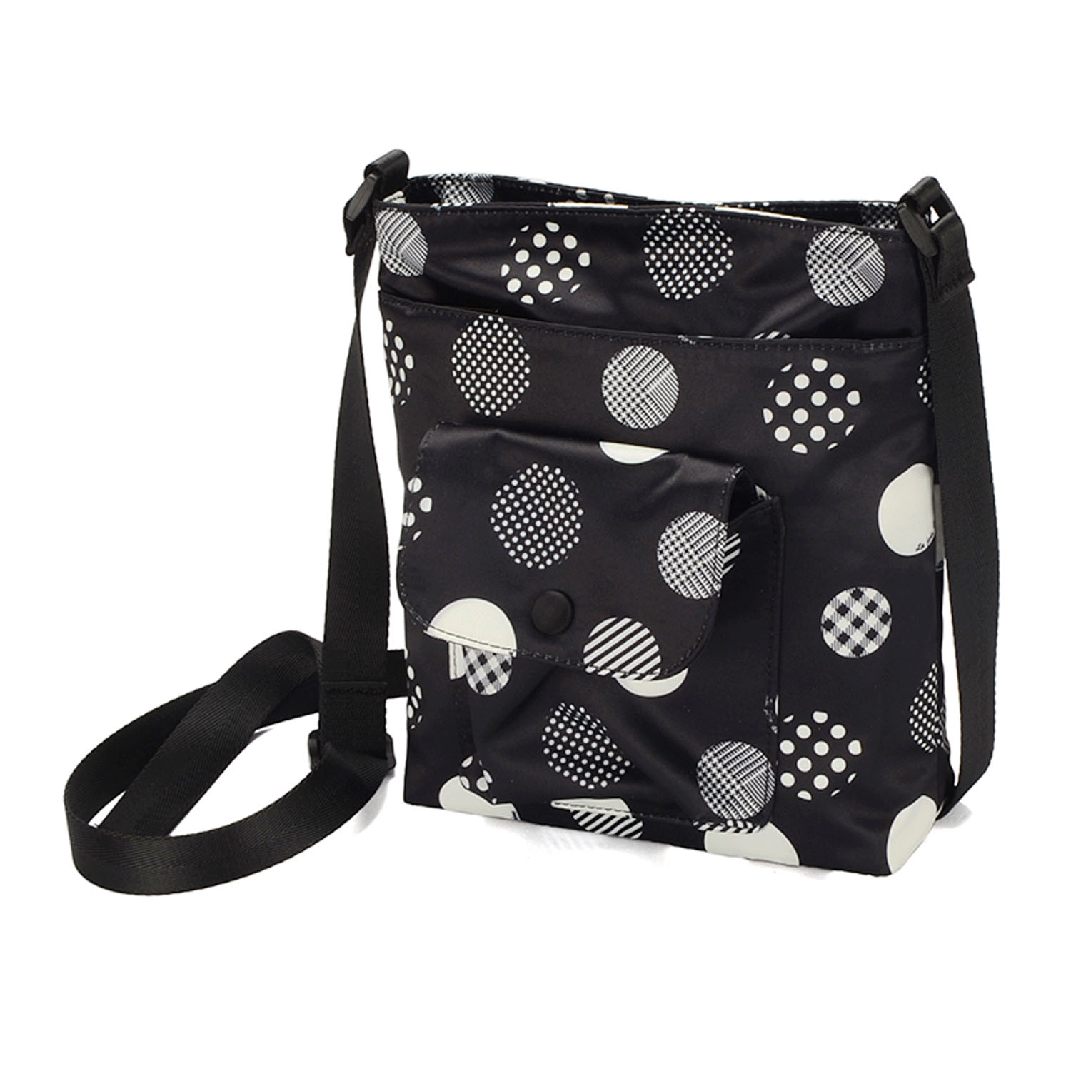 モノトーン柄縦型ショルダーバッグ - 画像4