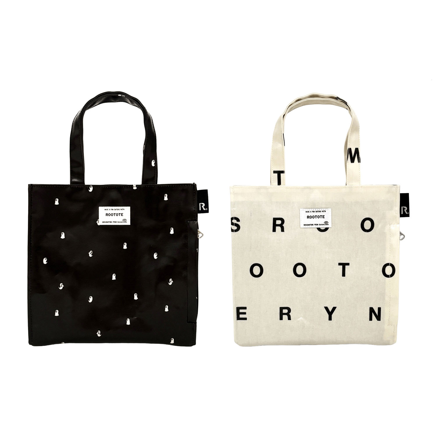 ルートート 柄ものラミネートスクエアバッグ