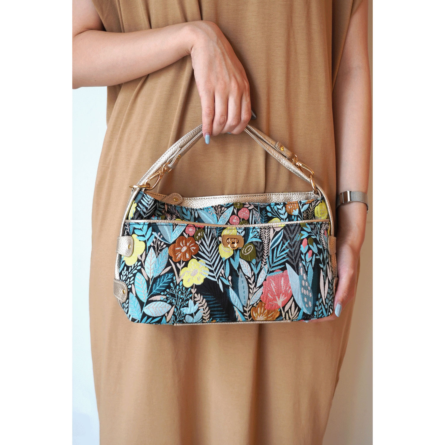 【リニューアル】himoシダイ 金具付きボタニカル柄 - 画像3