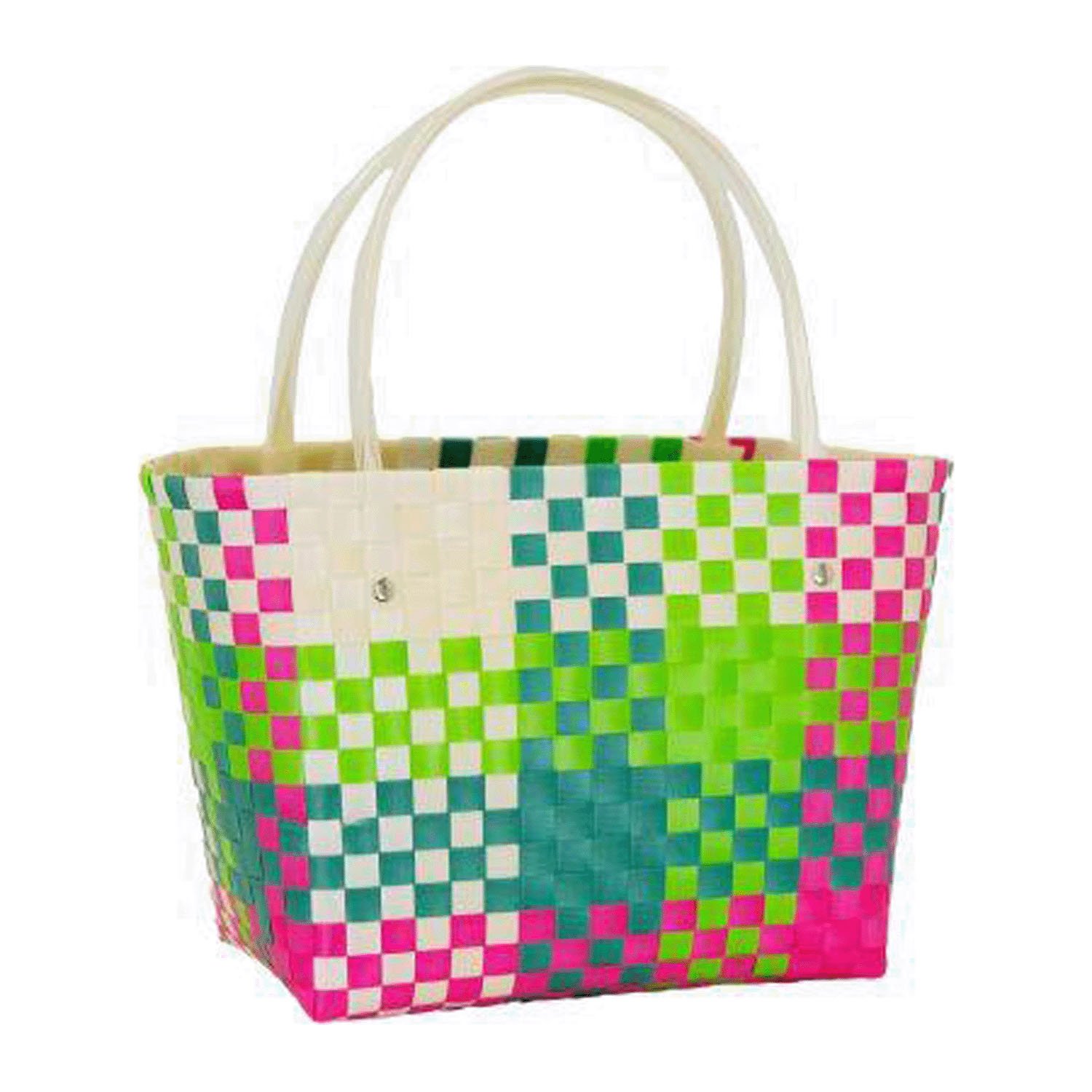 カラフルチェックメルカドバッグ - 画像6