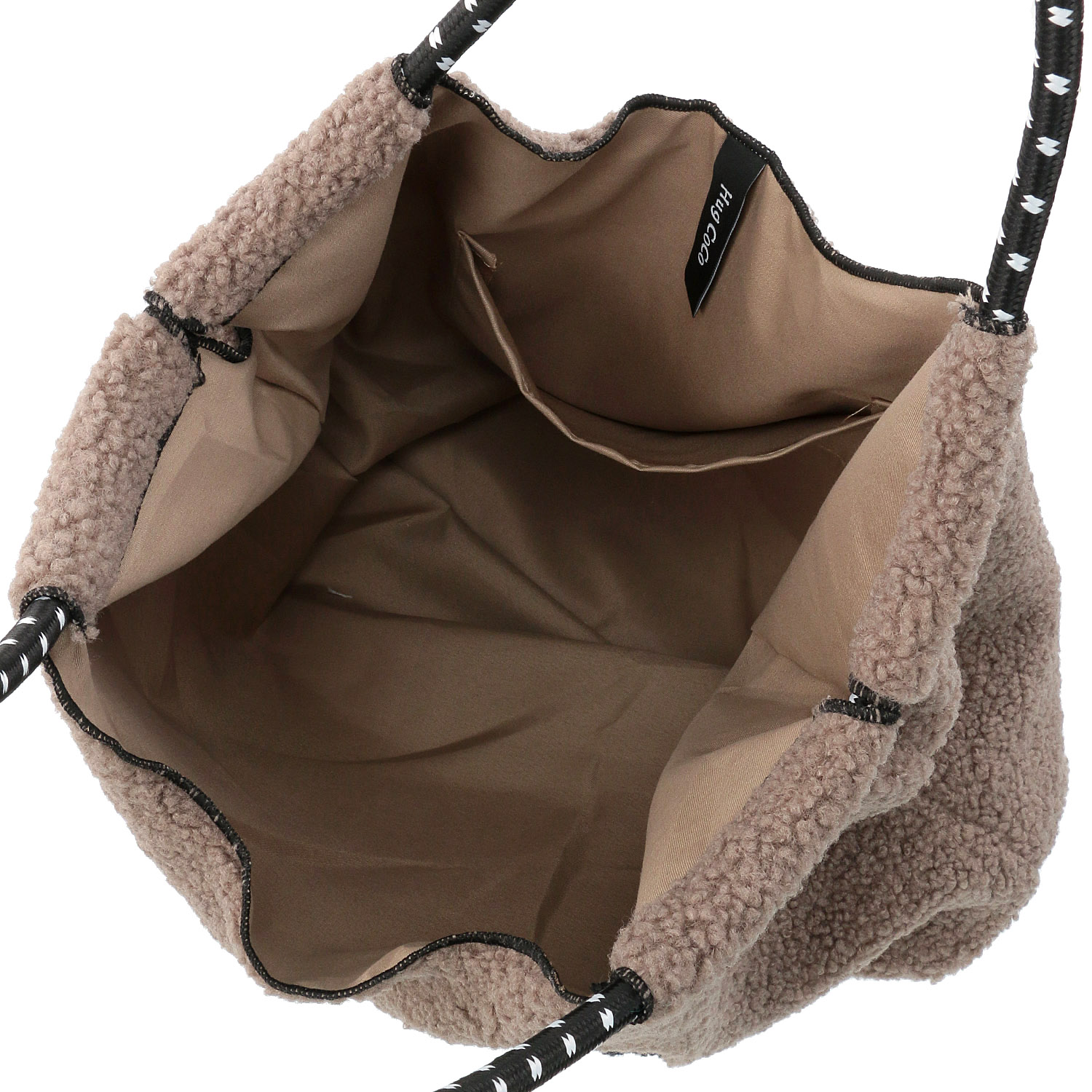 馬柄ボアロープハンドルトートバッグ - 画像5