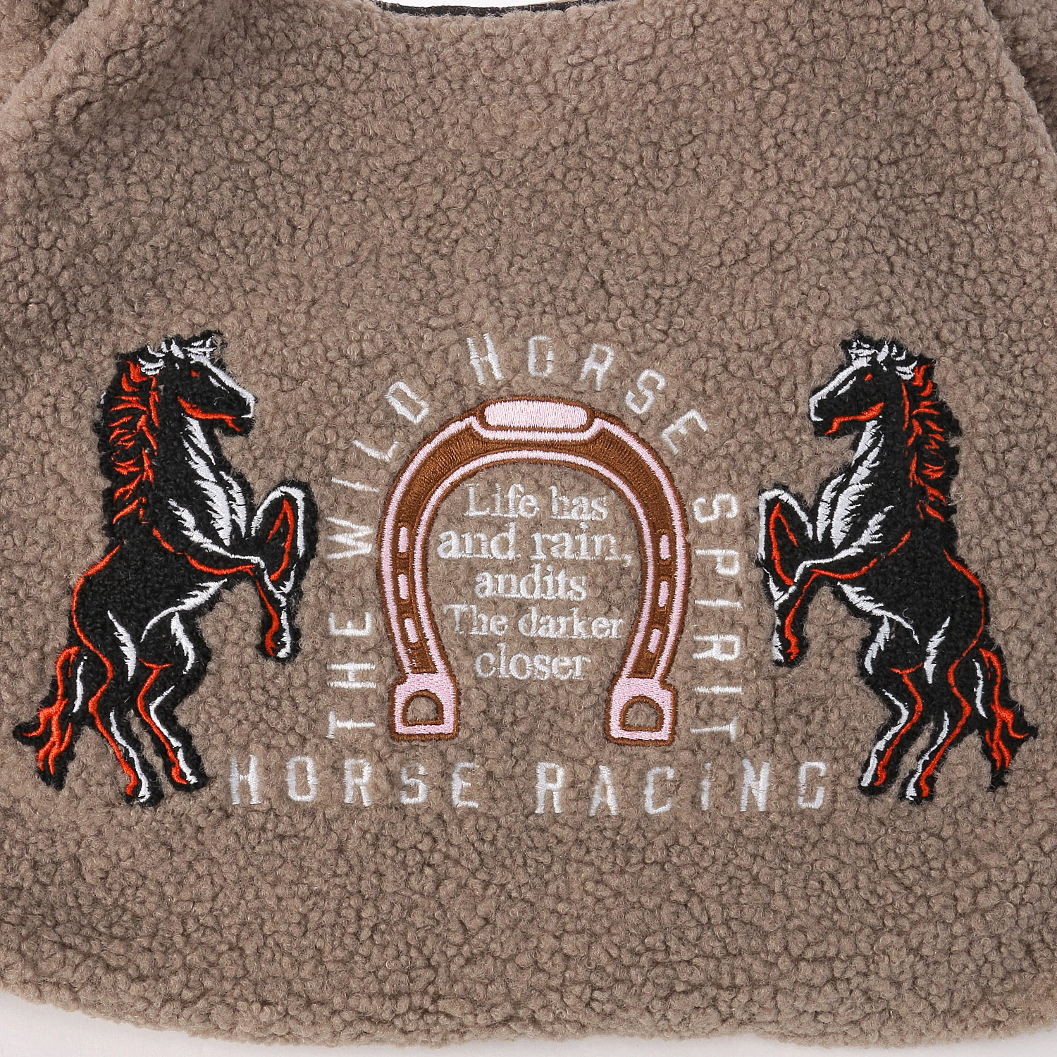 馬柄ボアロープハンドルトートバッグ - 画像6