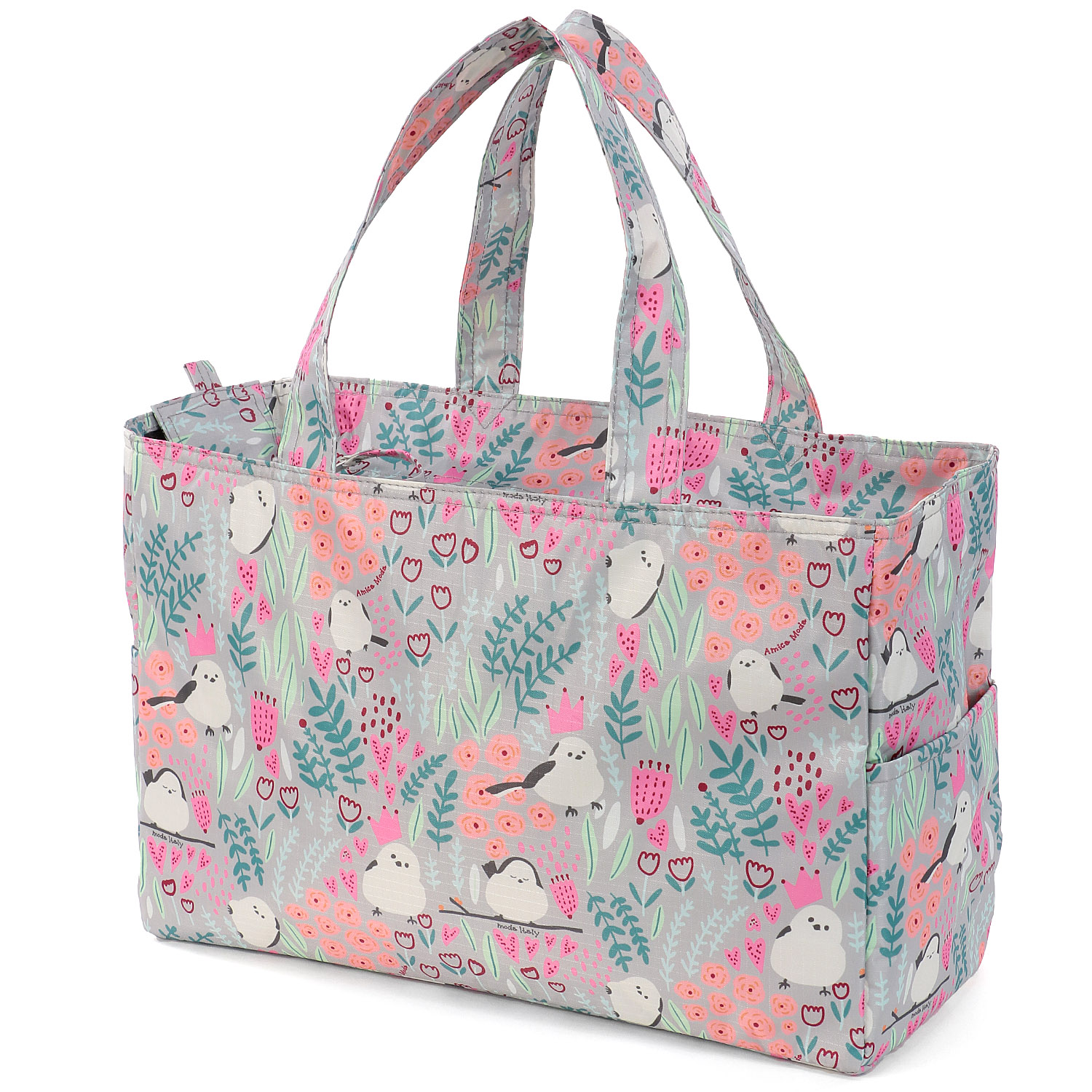 【エトワール別注柄】シマエナガ保冷BOX型トートバッグ - 画像1