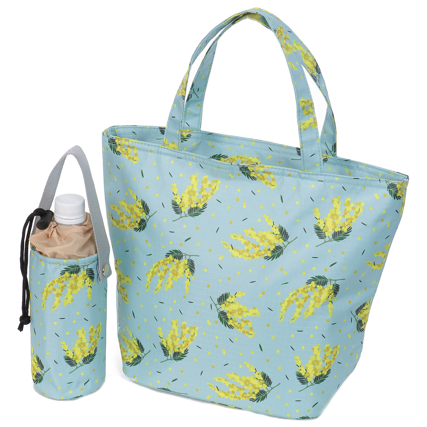 【エトワール別注柄】ミモザ柄保冷ボトル付バッグ - 画像3