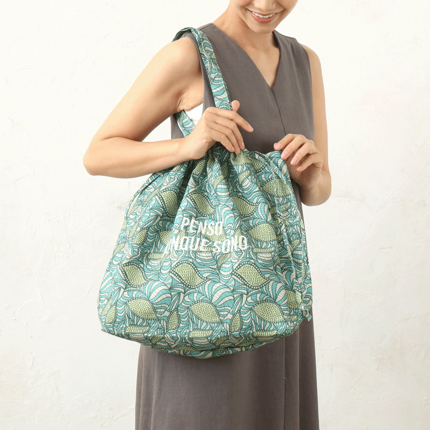 ラタプリントトートバッグ