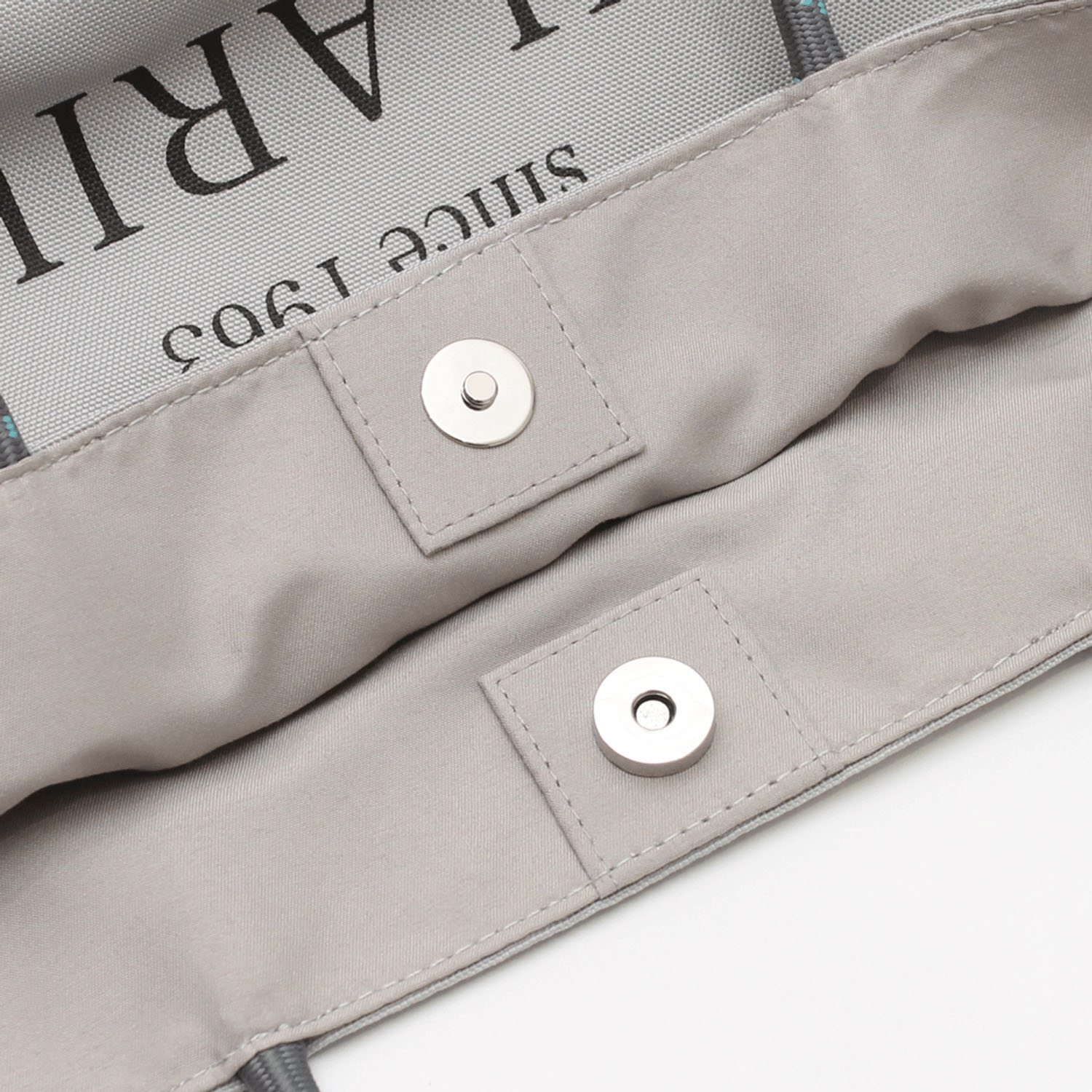 雑材パラロープハンドルロゴトートバッグ - 画像9