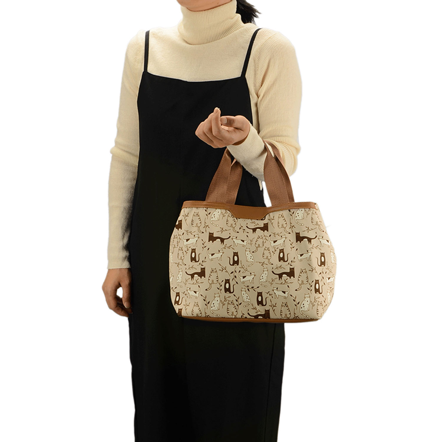 ネコいっぱい両あおりバッグ