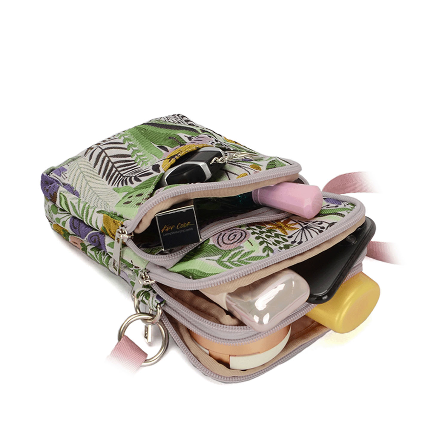 【12ー00は次回納期未定】ボタニカル柄ミニショルダーバッグ - 画像5