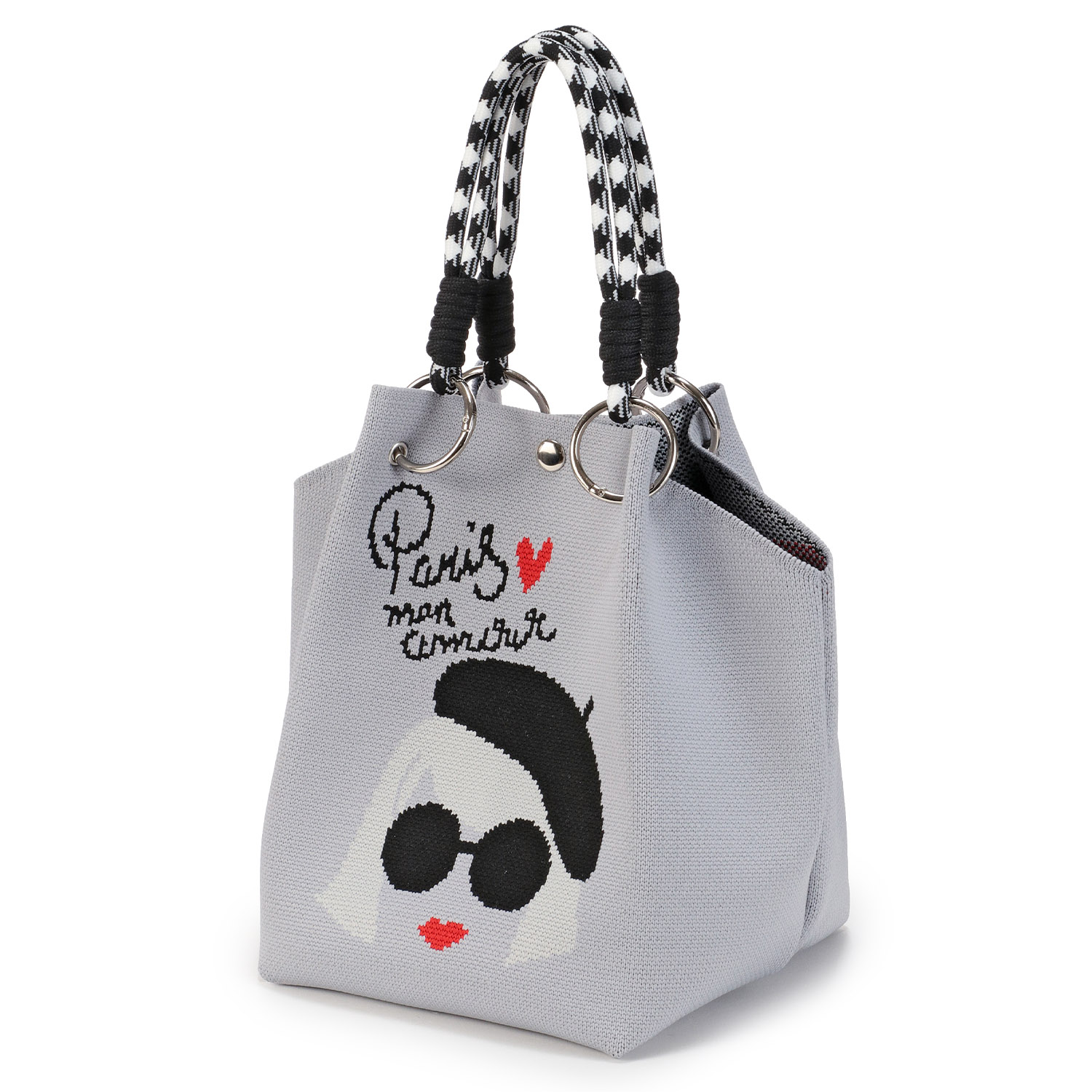 ベレー帽女の子ニットバッグ - 画像2