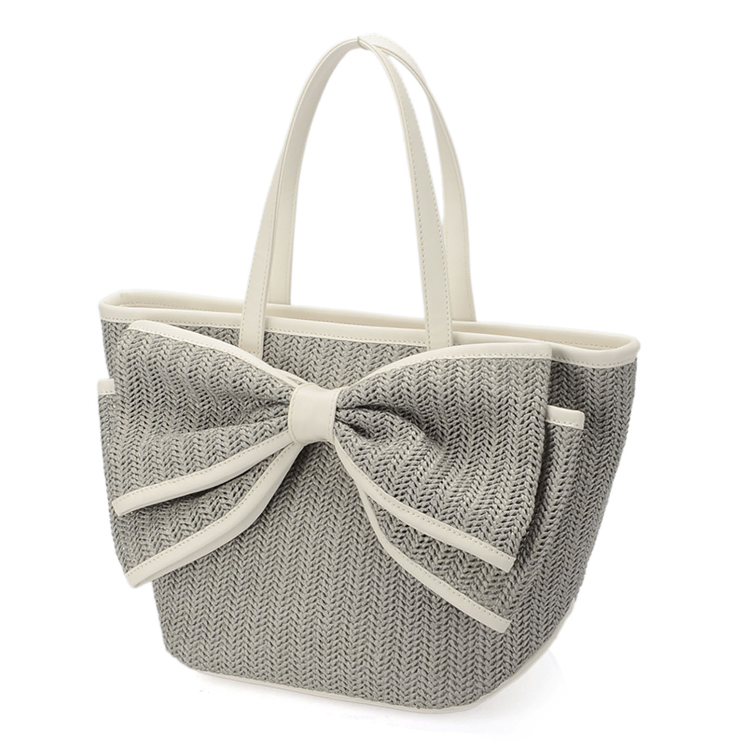 PPメッシュリボン付きトートバッグ