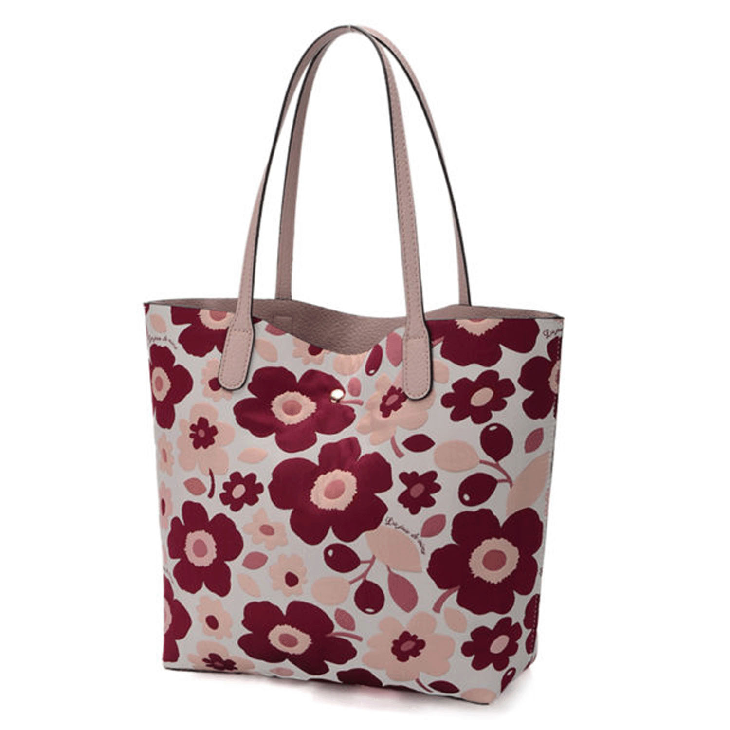 北欧花柄リバーシブルトートバッグ - 画像10