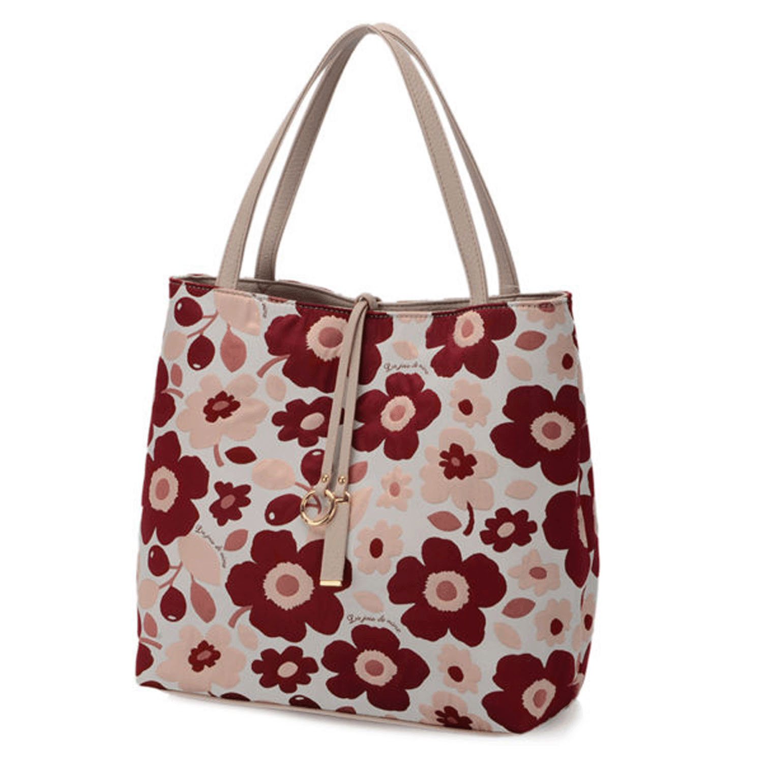 北欧花柄金具付トートバッグ - 画像8