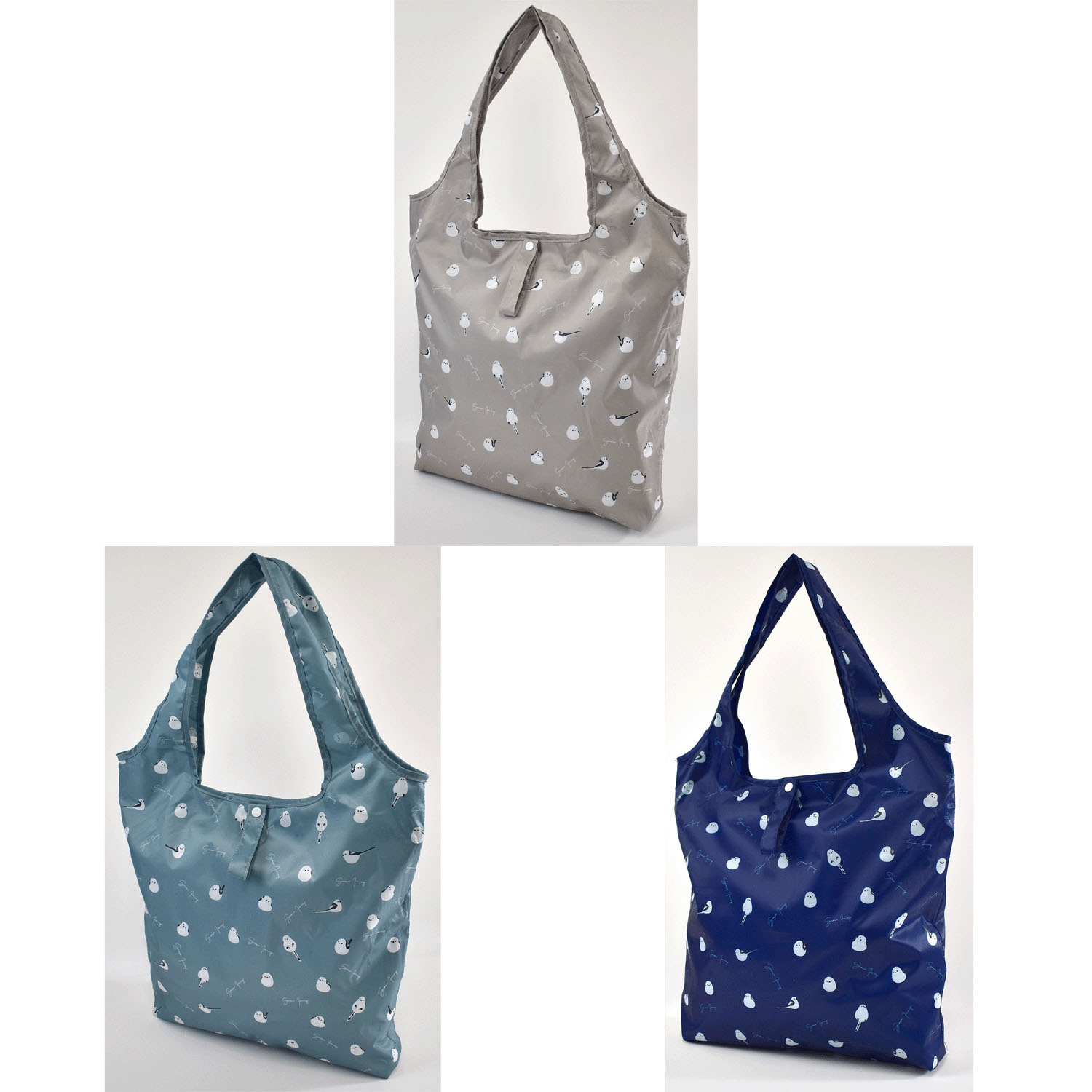 シマエナガ柄保冷コンパクトバッグ