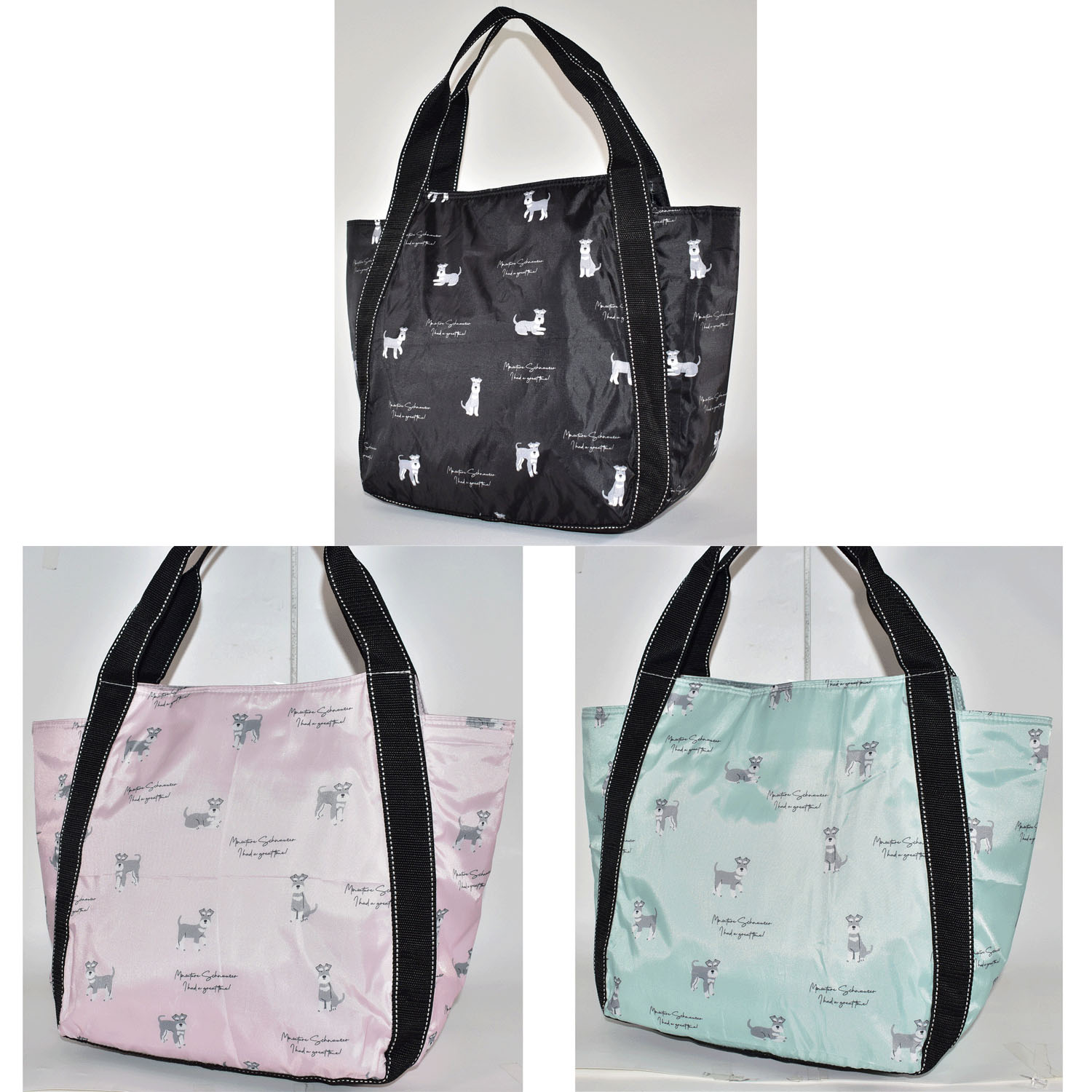 シュナウザー柄保冷バルーントートバッグ