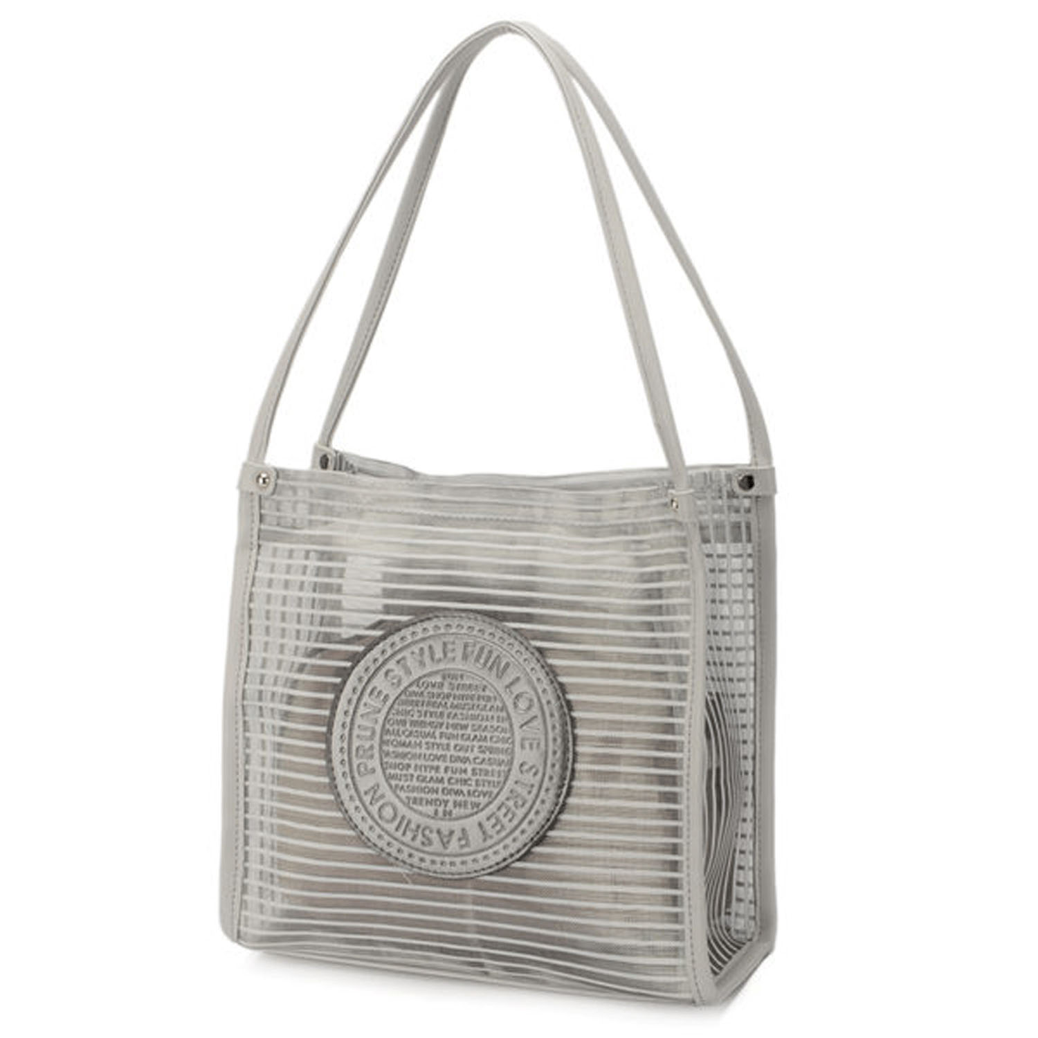 ボーダーチュール刻印柄トートバッグ - 画像2