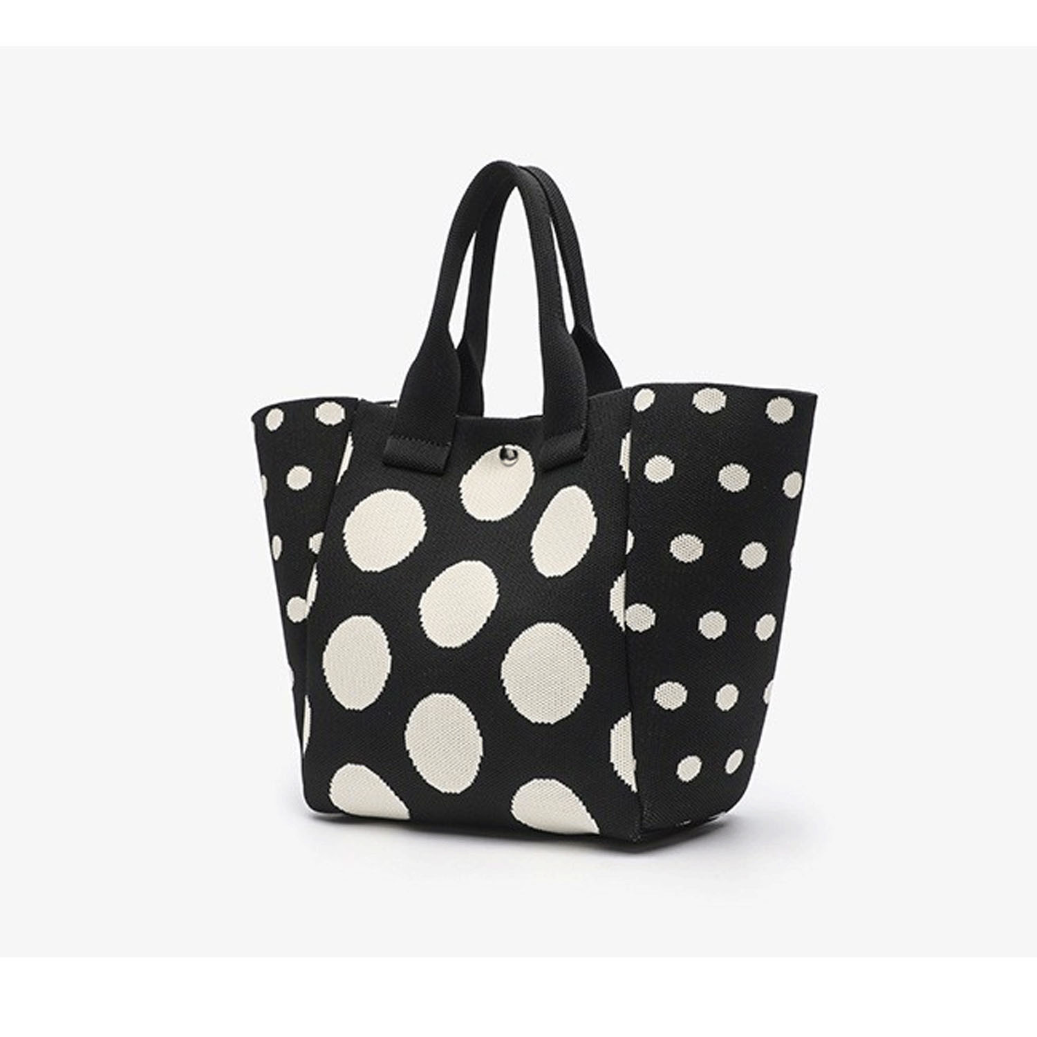 柄物バケツ型ニットバッグ - 画像4