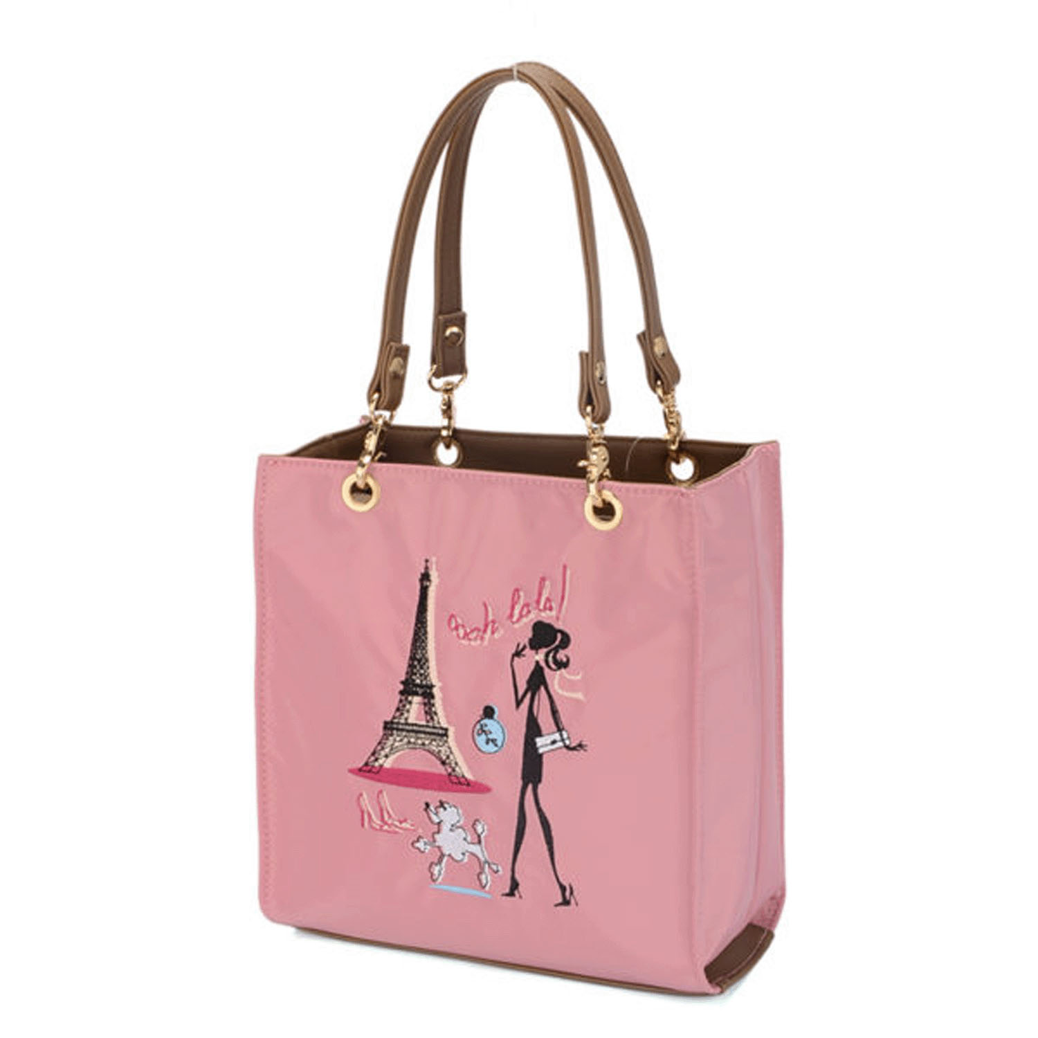 キャット＆レディ刺繍スクエア型バッグ - 画像4