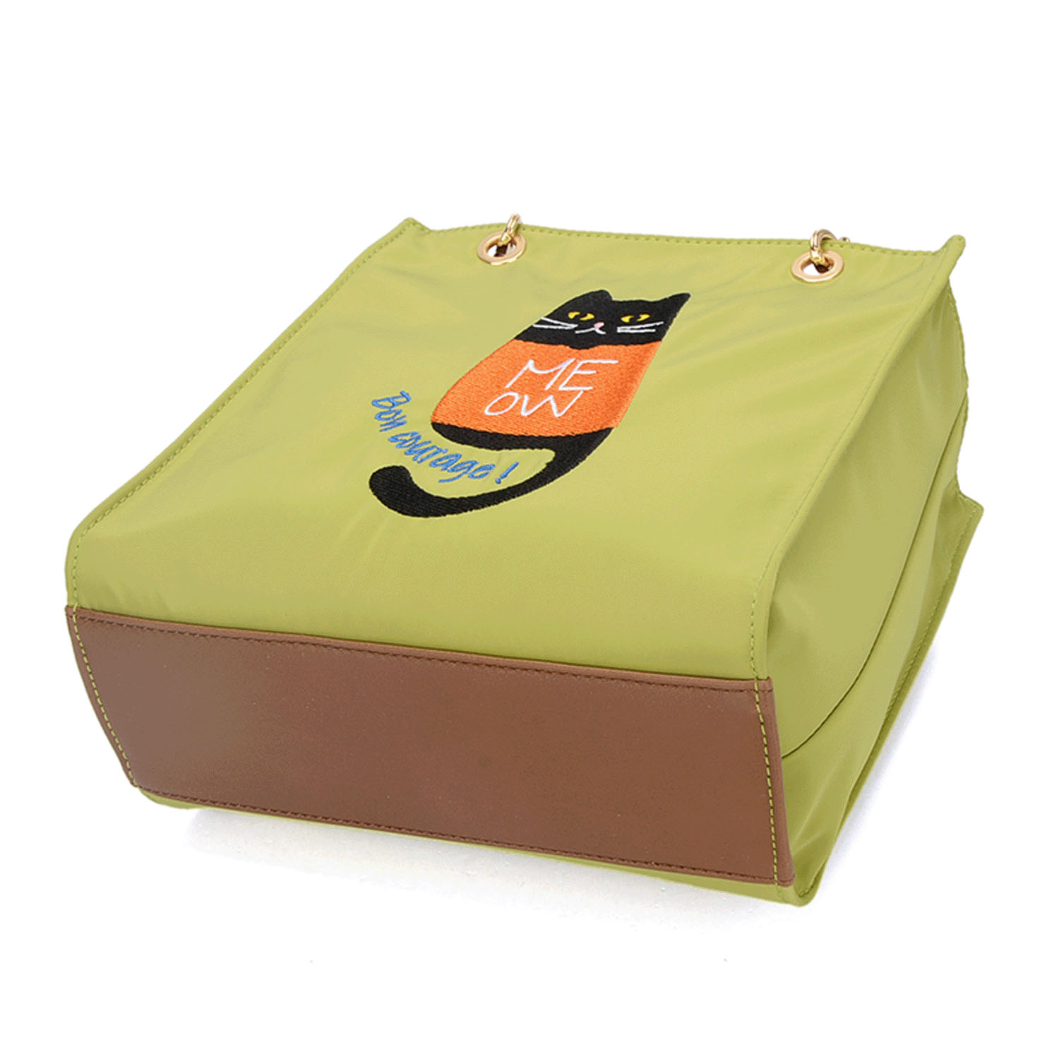 キャット＆レディ刺繍スクエア型バッグ - 画像6