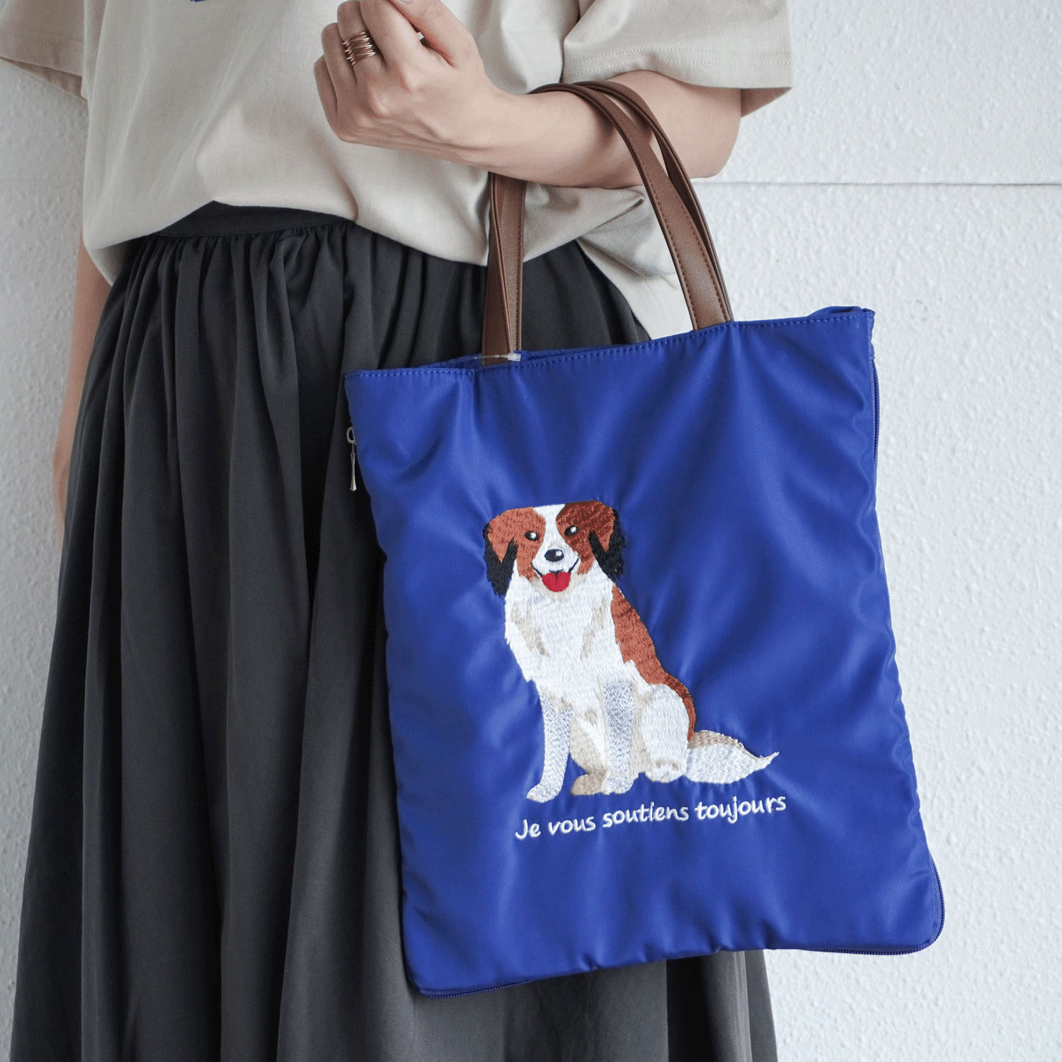 【エトワールオリジナル】アニマル刺繍A4拡張バッグ - 画像1