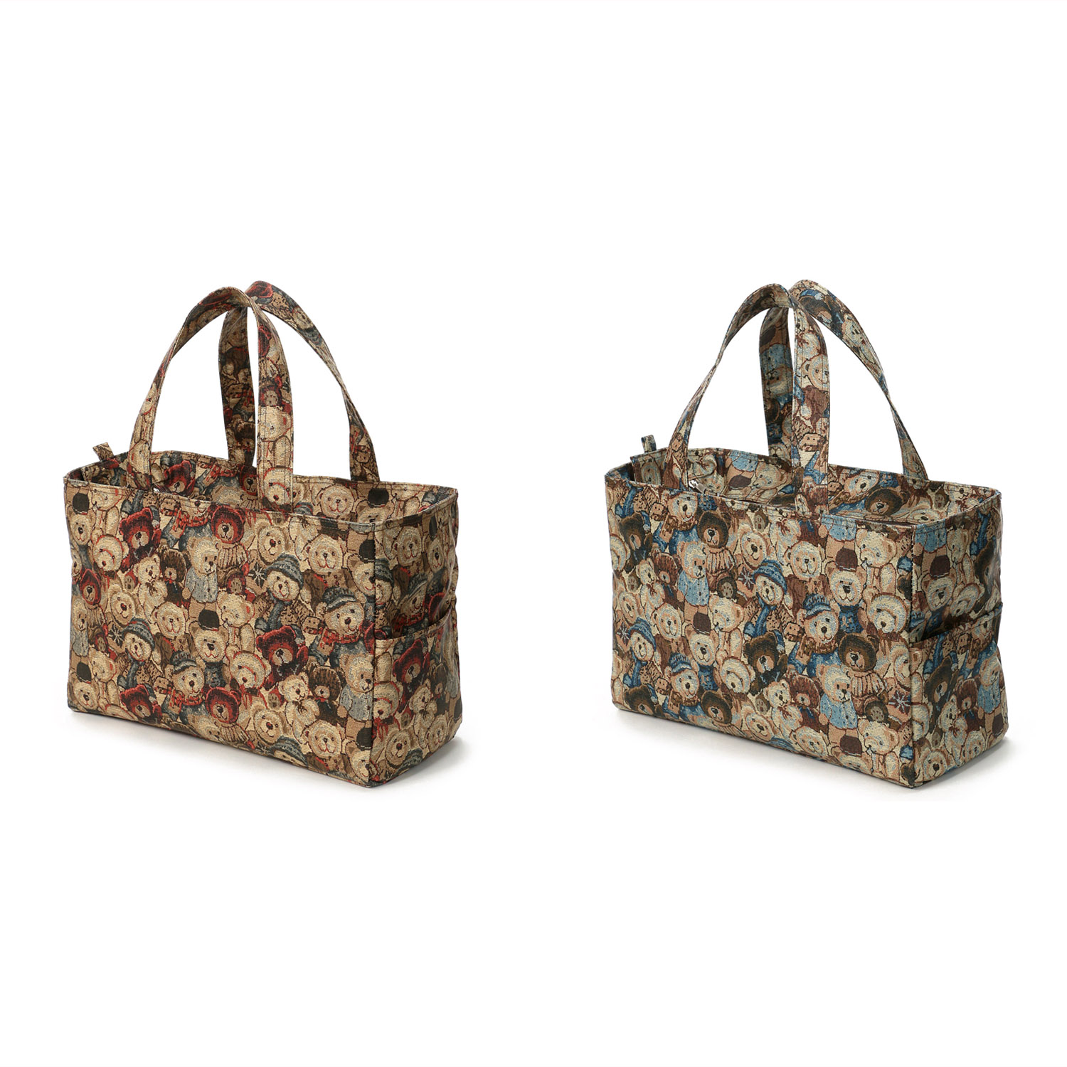 【エトワール別注柄】クマゴブラン柄保冷保温BOX型トートバッグ - 画像10