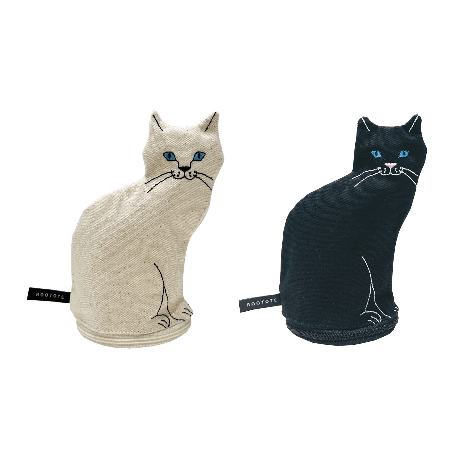 【ブラックは在庫限りで終了】ROOTOTE お座りネコポーチ
